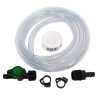 Beer filter system connection kit with clear tubing, barb fittings clamps and shutoff tap