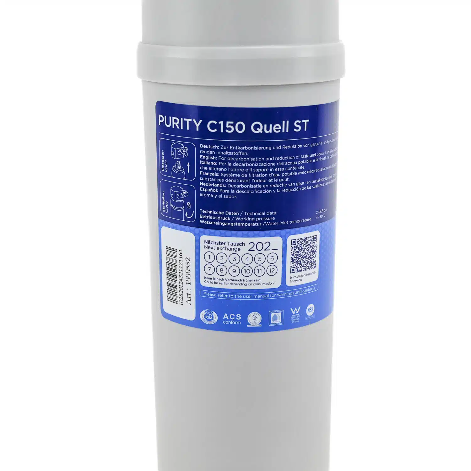 Brita Purity C150 Quell ST Water Filter for Coffee & Vending Machines and Steam Ovens