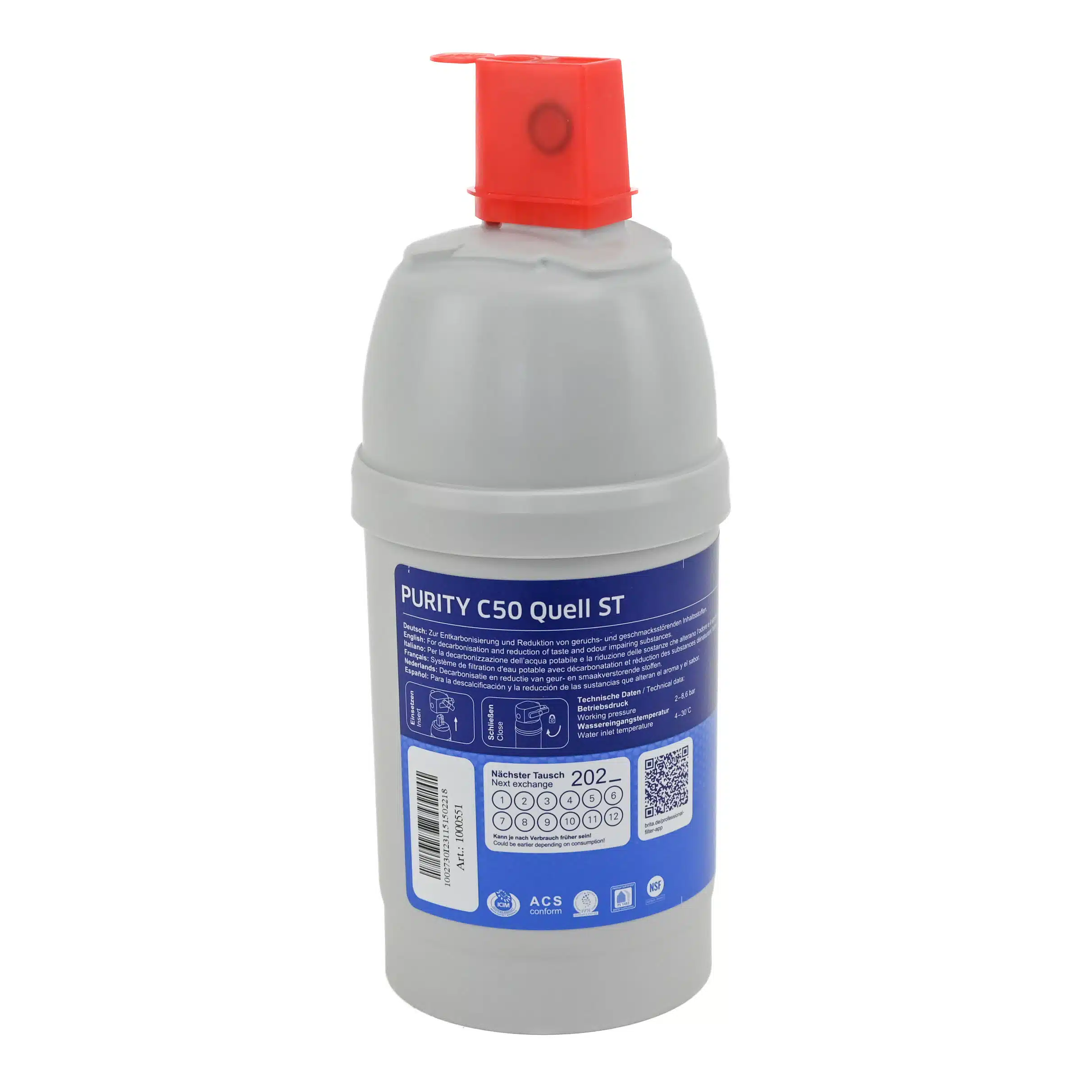 Brita Purity C50 Quell ST Water Filter for Coffee & Vending Machines and Steam Ovens