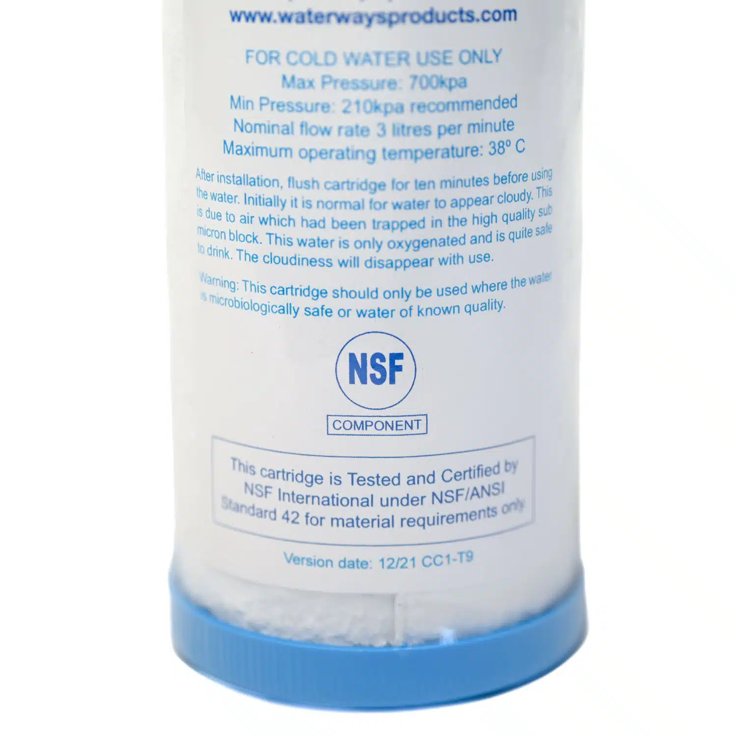 CC1 WaterWays Multi-Pure Screw Cap 0.45 Micron Carbon Block Water Filter