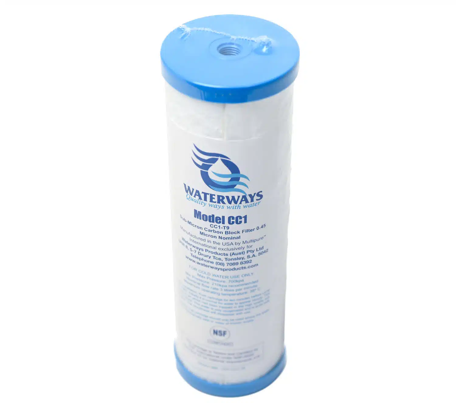 CC1 WaterWays Multi-Pure Screw Cap 0.45 Micron Carbon Block Water Filter
