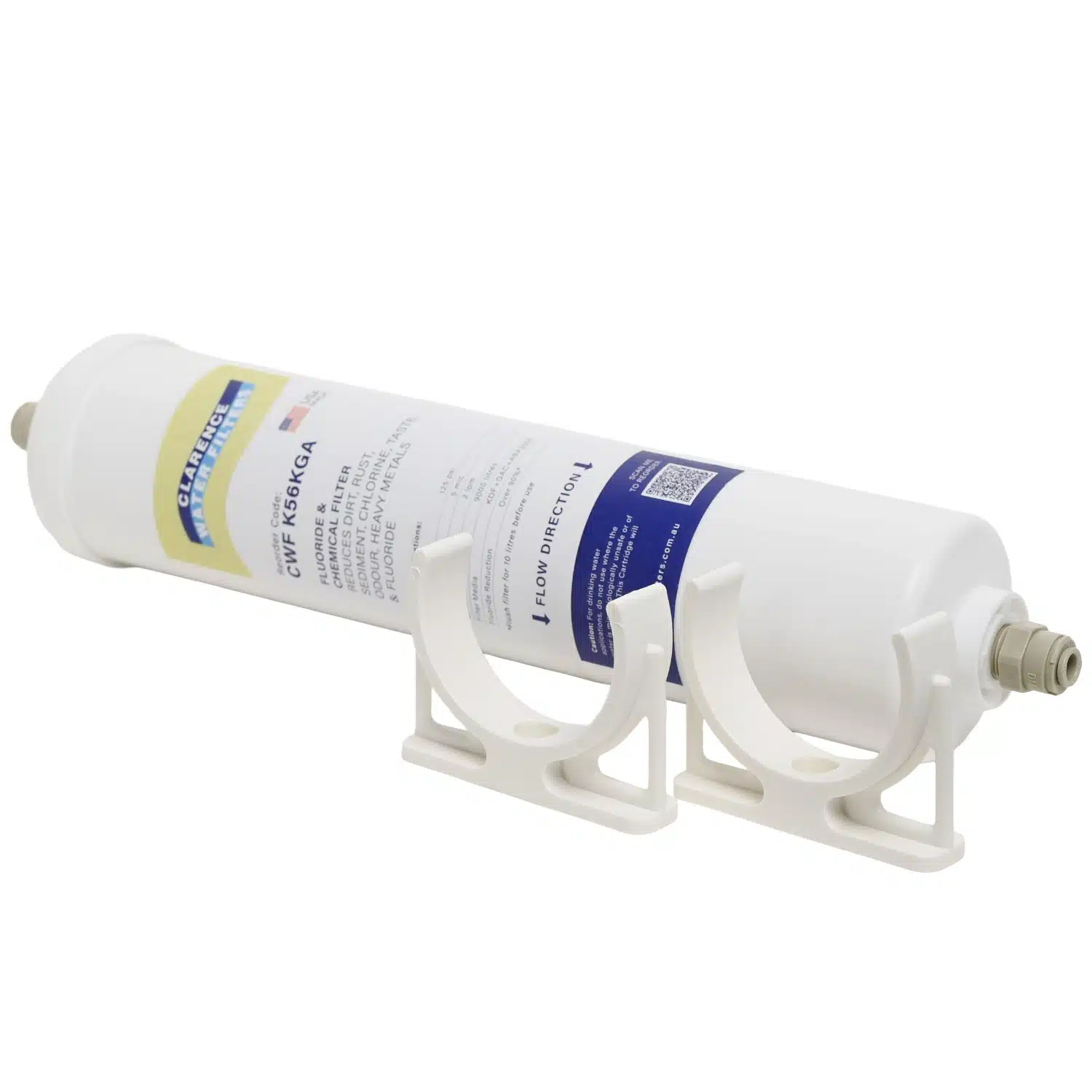 CWF K56KGA All In One Inline Water Filter With KDF Fluoride Reduction Media Carbon and Sediment Protection