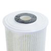 Caware 2045PW5Nom 20 inch by 4 point 5 inch premium Taiwanese made pleated washable 5 micron sediment filter with rubber end seals and mesh reinforcement
