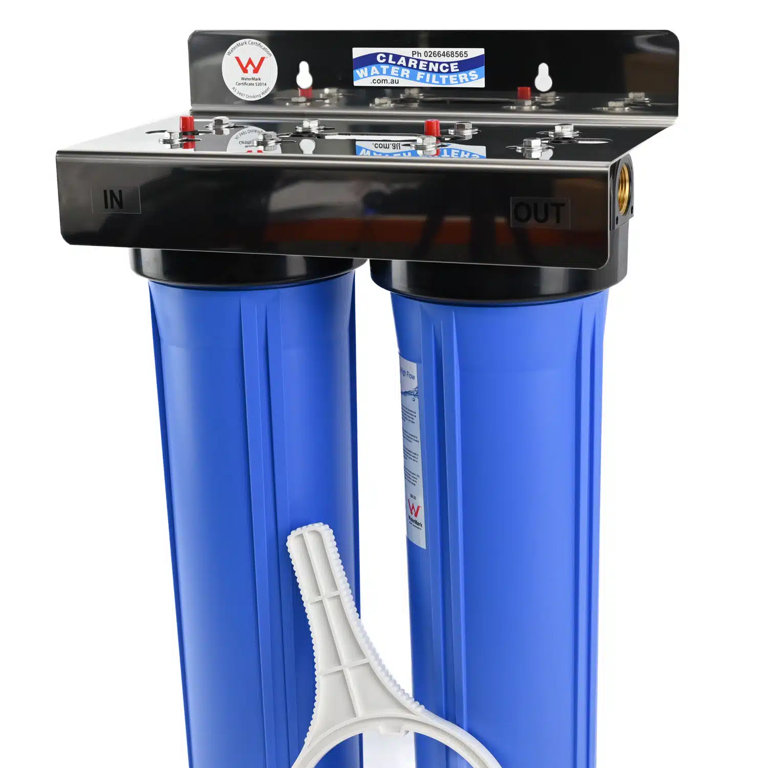 Chlorine Town Large Twin Whole of House Water Filter System With Reusable Filters.
