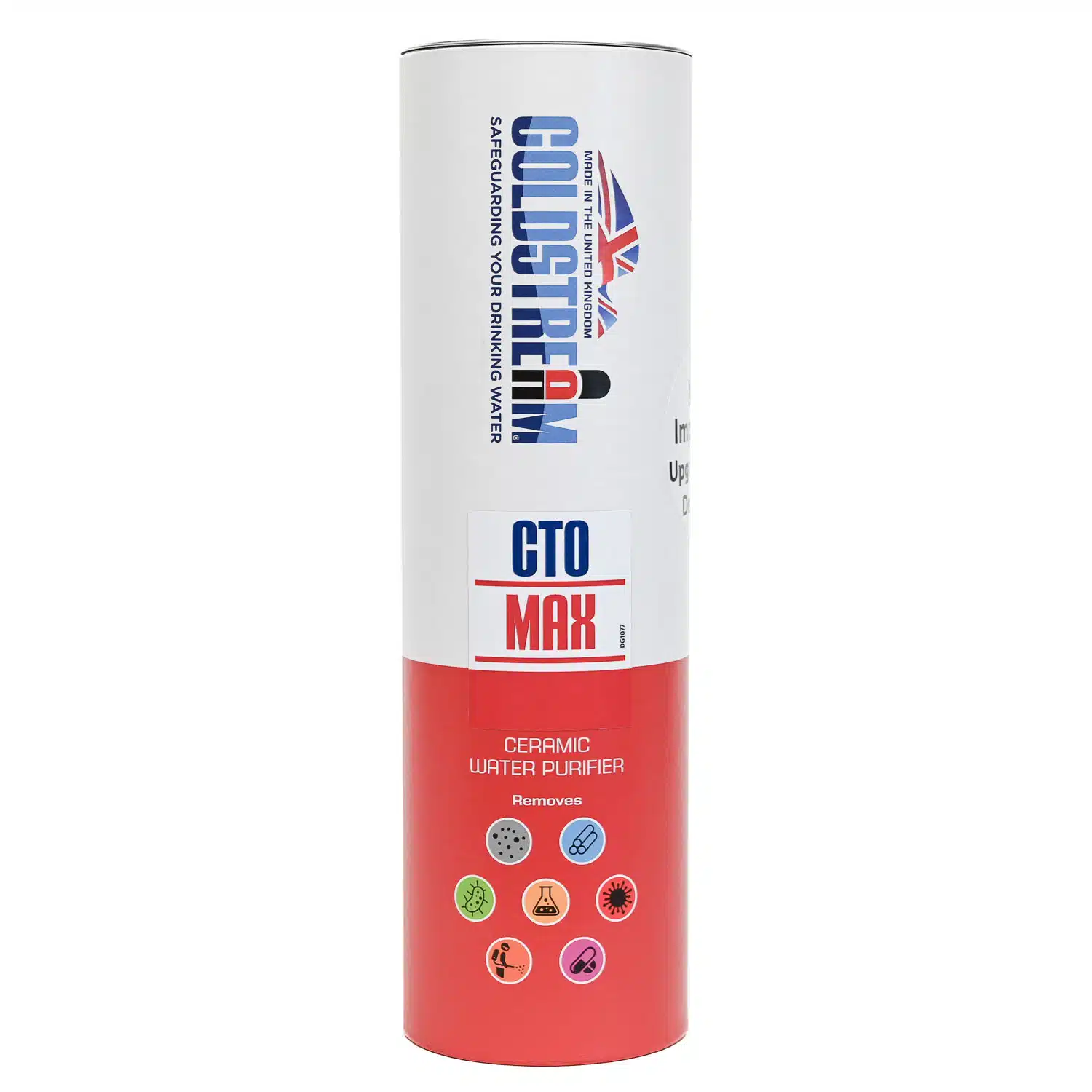 Coldstream CTO Max 10 inch by 2 point 5 inch Ceramic Water Filter For Bacteria Heavy Metal Sediment and Chemical Reduction