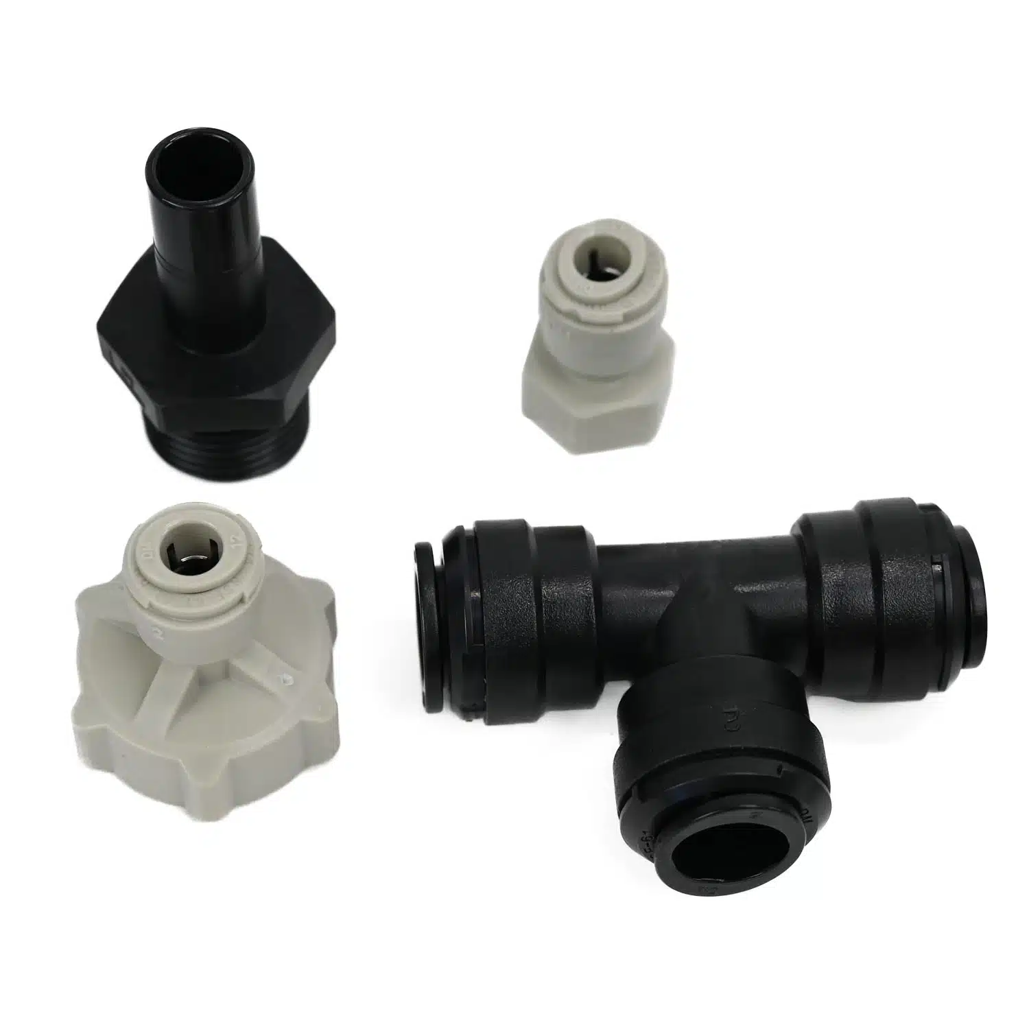 Fittings included with the Everpure 2DC Caravan Filter Kit