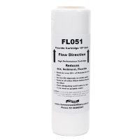FL051 10 inch by 2 point 5 inch fluoride reduction water filter for under sink and benchtop systems USA made