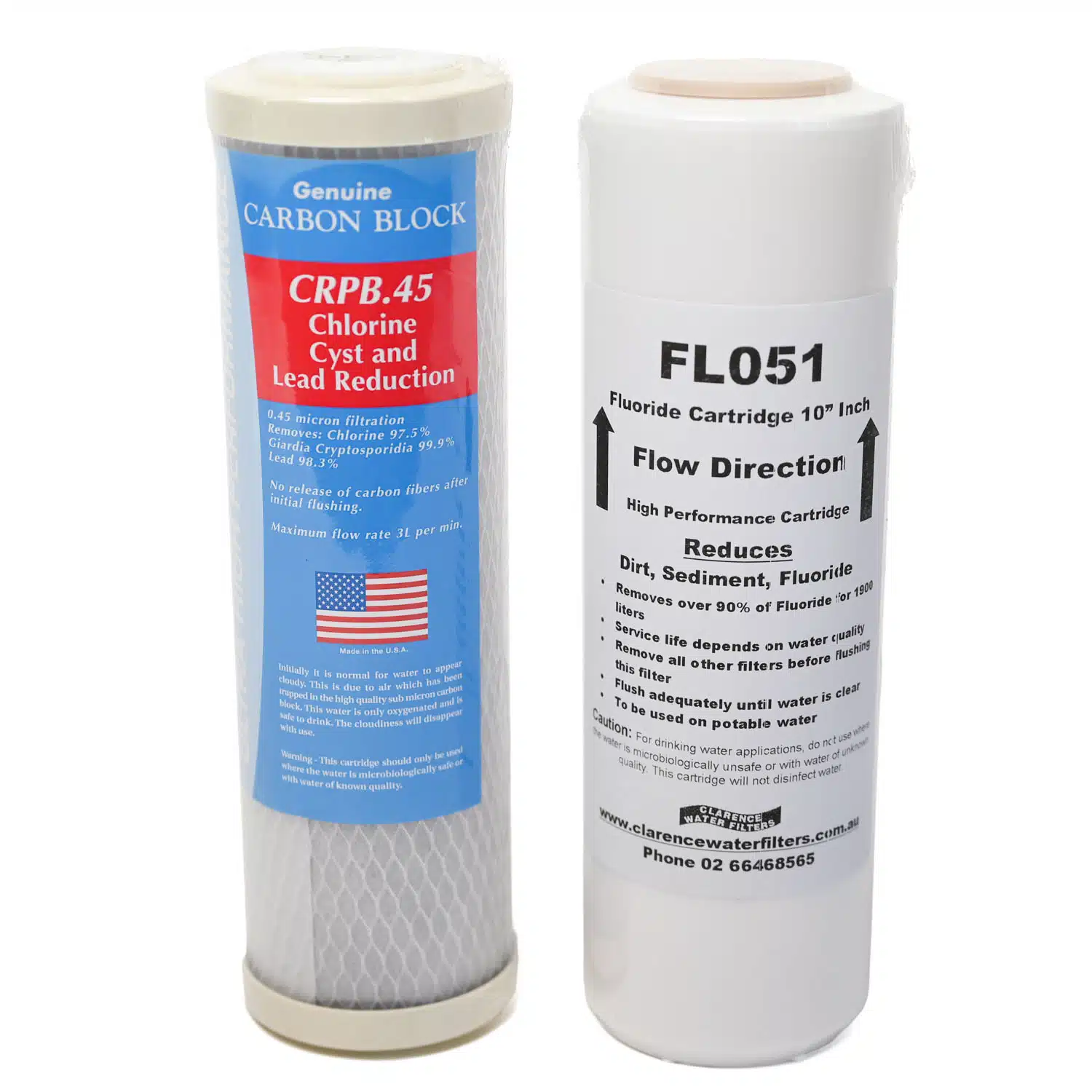 FL051 Fluoride Reduction & WC04 Carbon Filter Set