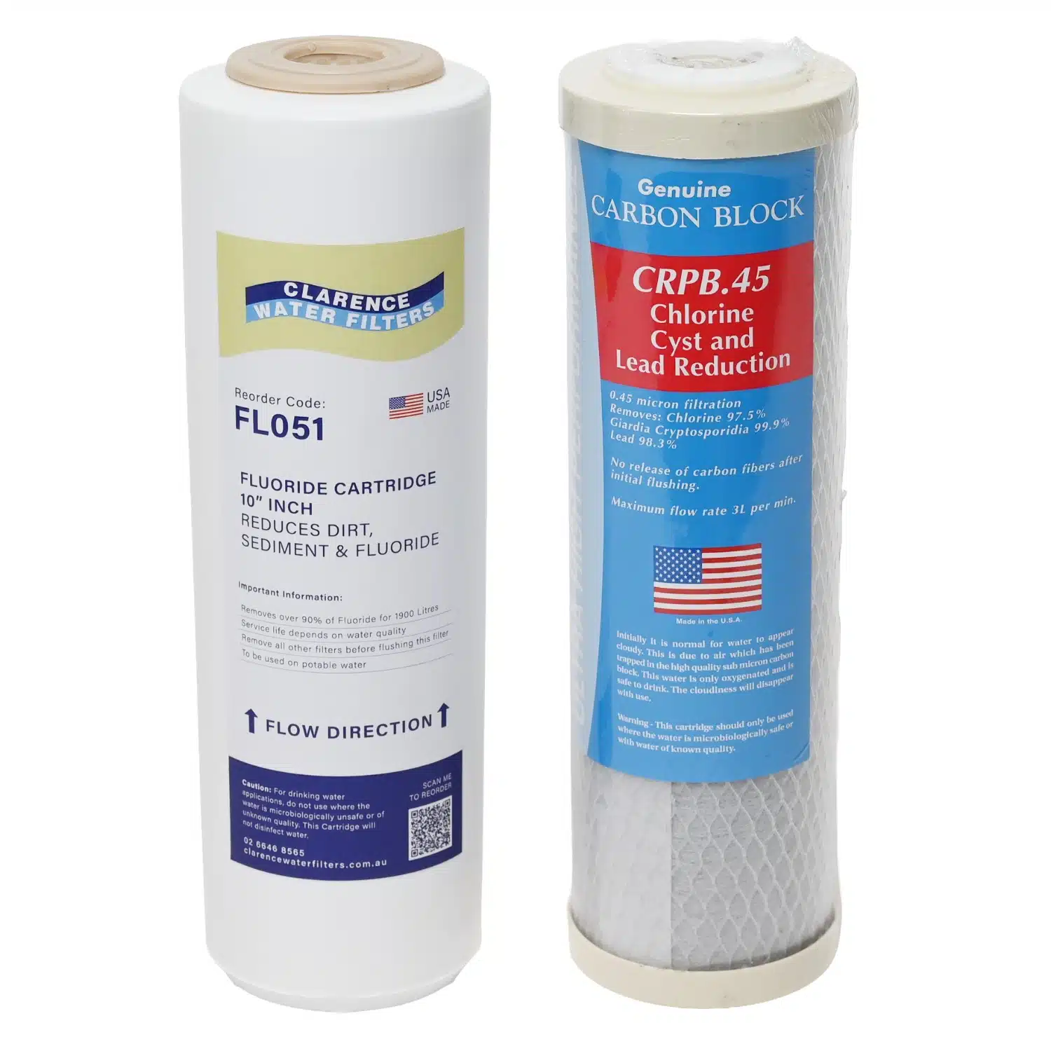 FL051 Fluoride Reduction & WC04 Carbon Filter Set