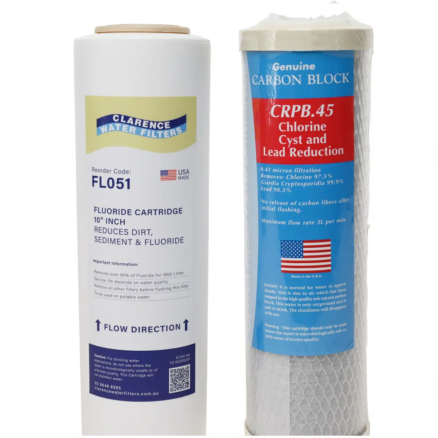 FL051 Fluoride Reduction & WC04 Carbon Filter Set