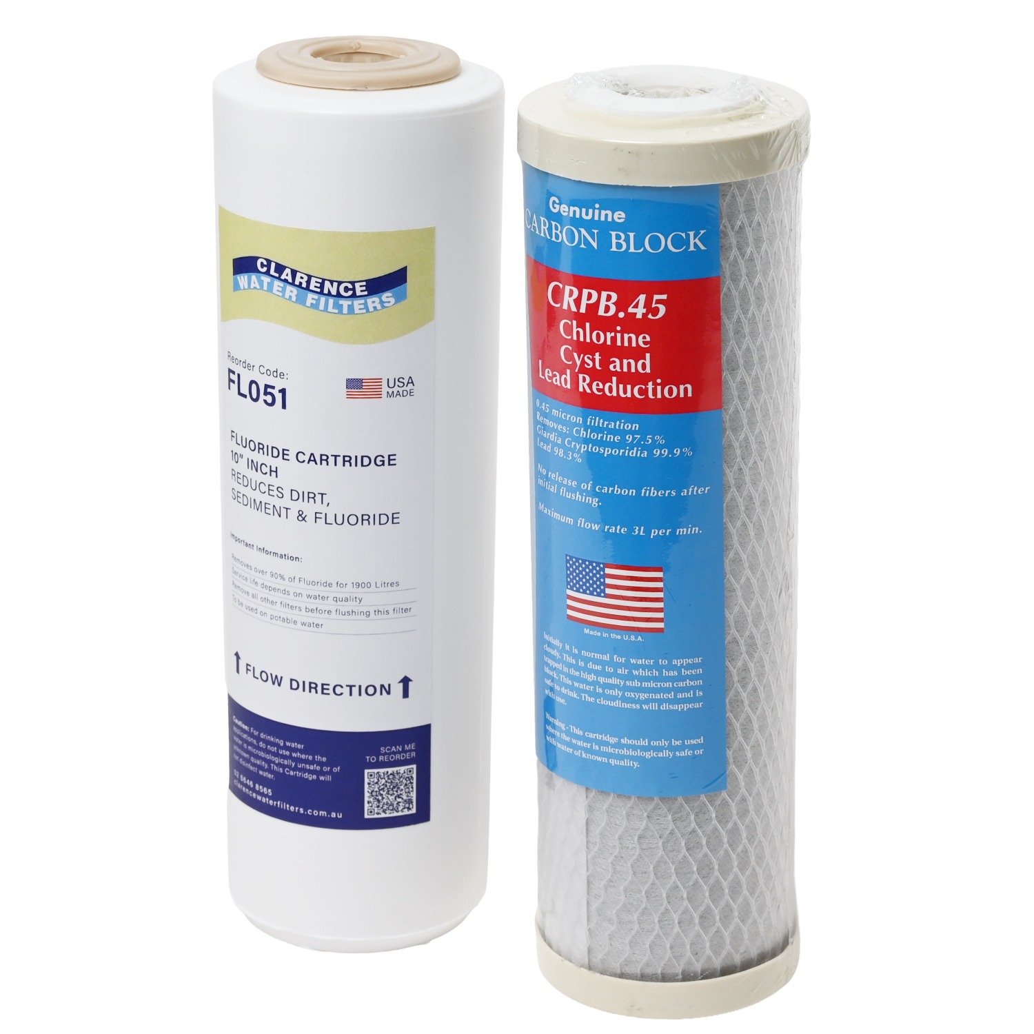 FL051 Fluoride Reduction & WC04 Carbon Filter Set