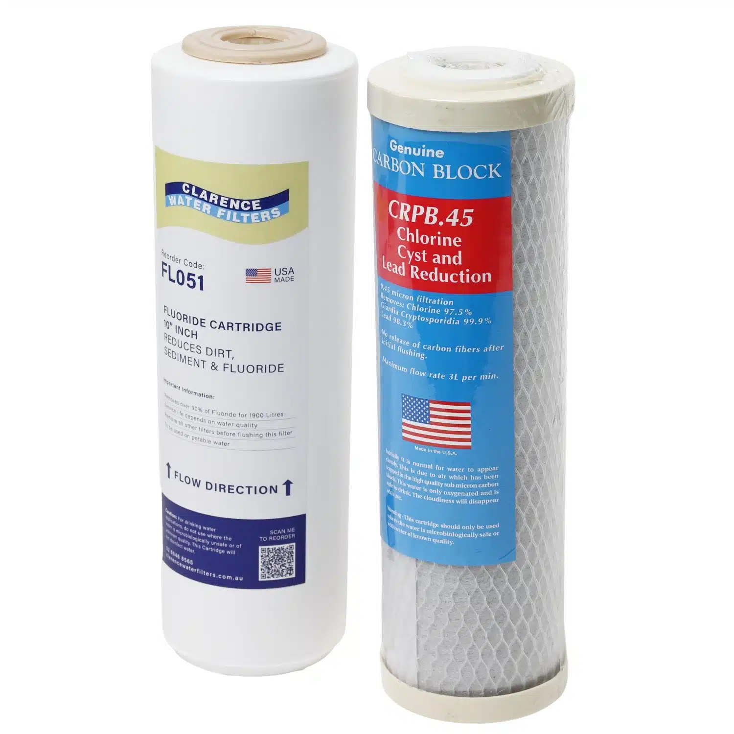 FL051 Fluoride Reduction & WC04 Carbon Filter Set