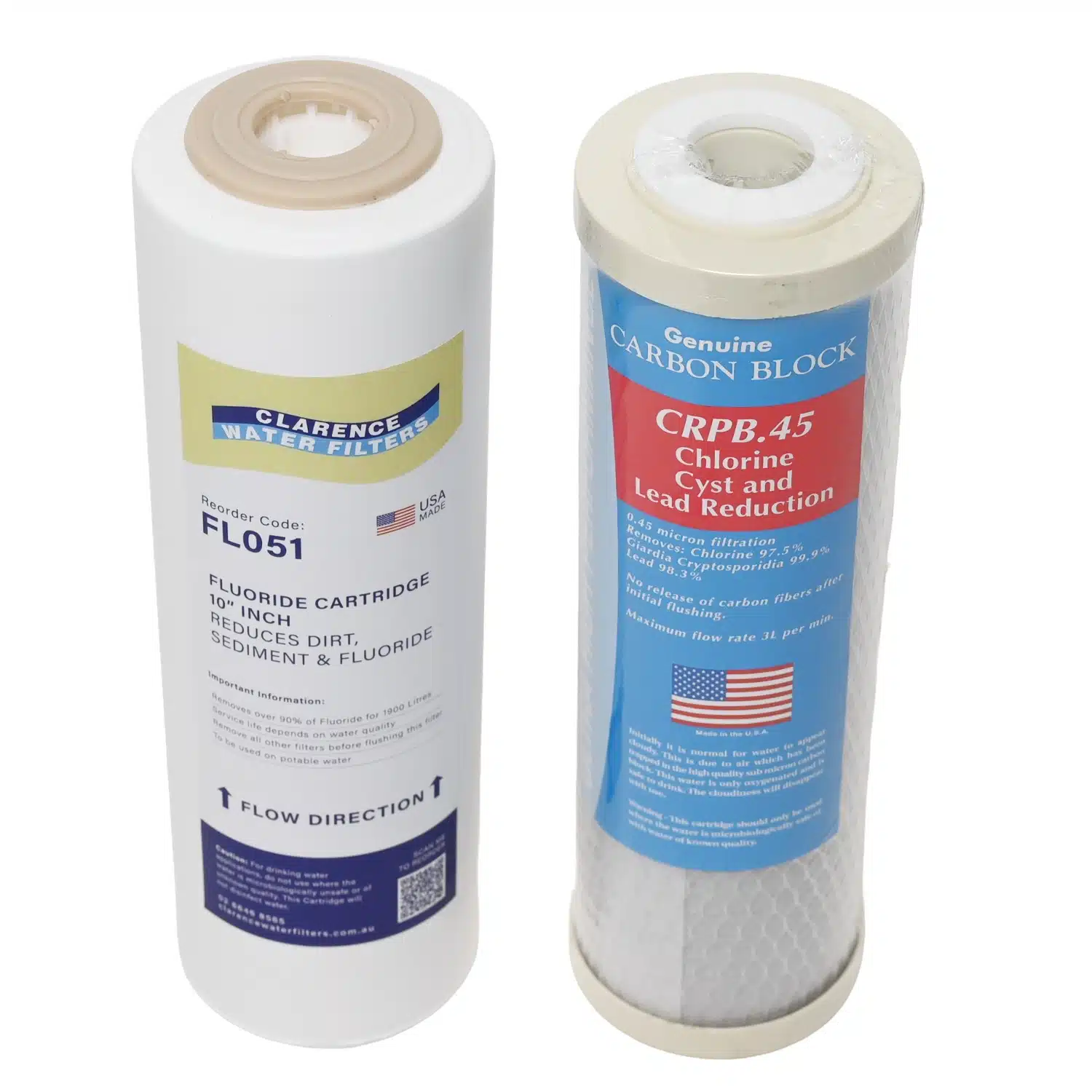 FL051 Fluoride Reduction & WC04 Carbon Filter Set