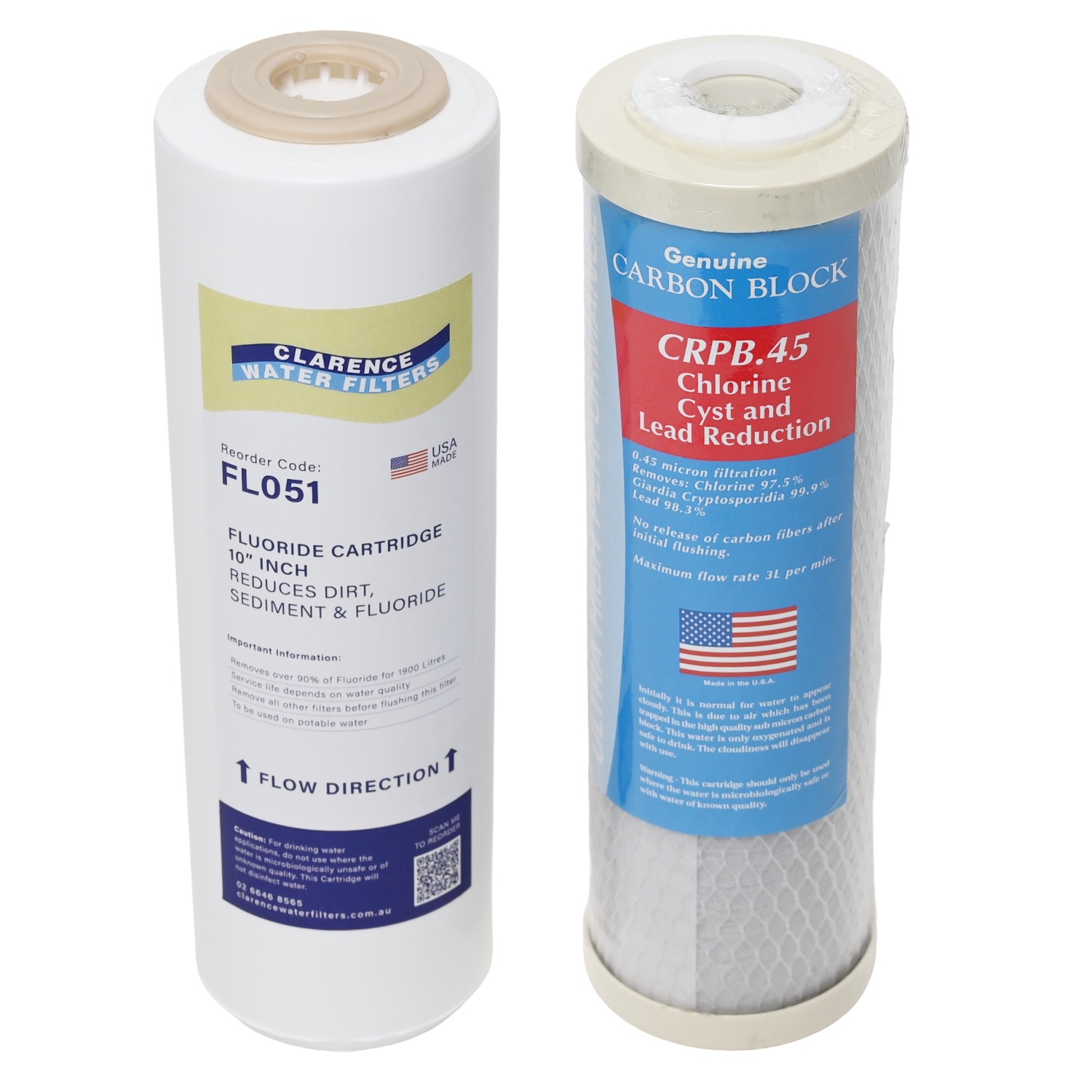 FL051 Fluoride Reduction & WC04 Carbon Filter Set