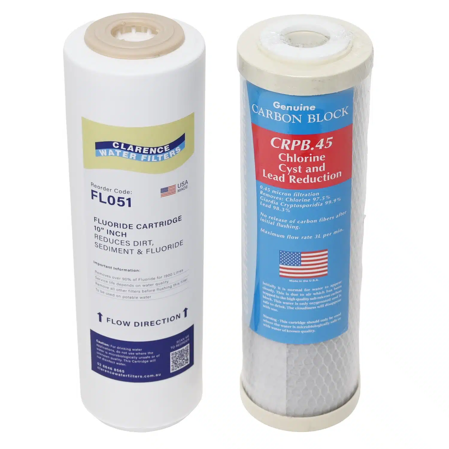 FL051 Fluoride Reduction & WC04 Carbon Filter Set