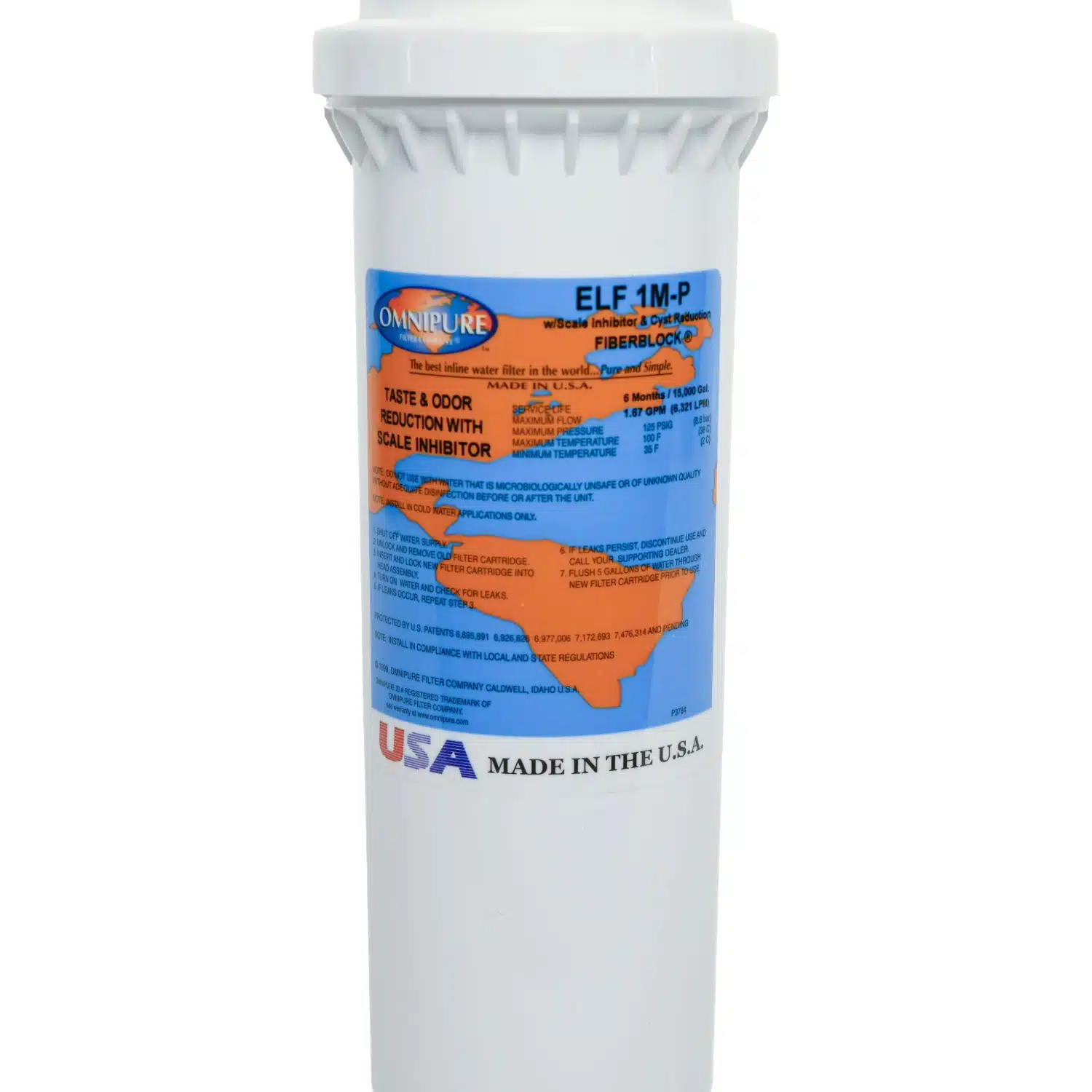 FibreBlock Omnipure ELF 1M-P-Fibre 1 Micron Chlorine Cyst Taste Odour and Scale inhibitor