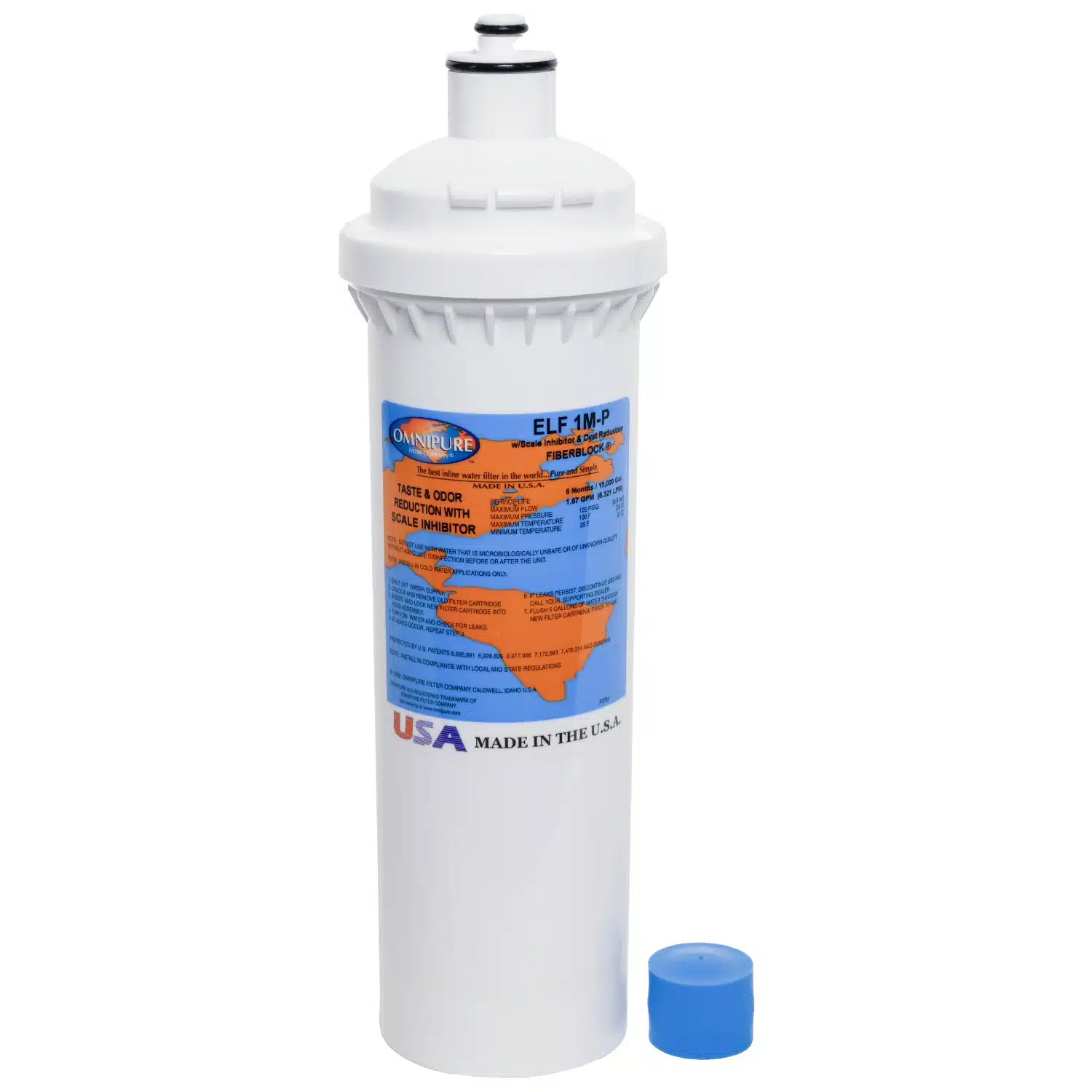 FibreBlock Omnipure ELF 1M-P-Fibre 1 Micron Chlorine Cyst Taste Odour and Scale inhibitor