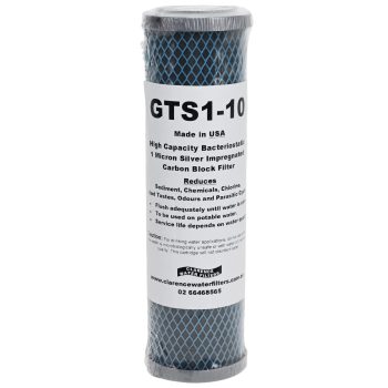 GTS1-10 1 Micron USA-Made Silver impregnated Fiberdyne carbon filter