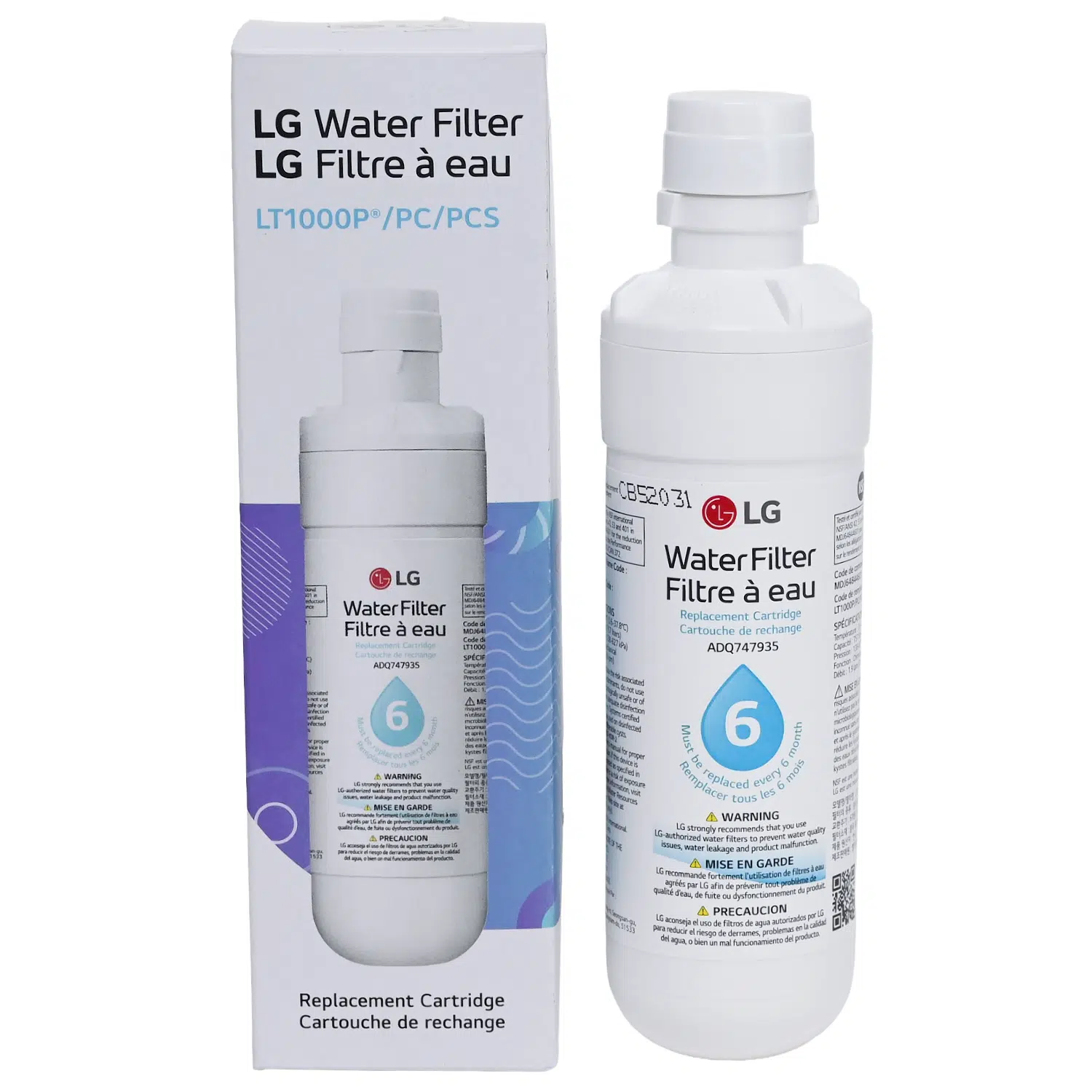 Genuine LG LT1000p Fridge water filter ADQ74793501 1