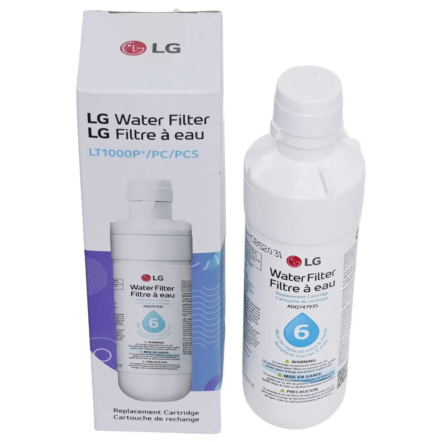 Genuine LG LT1000p Fridge water filter ADQ74793501