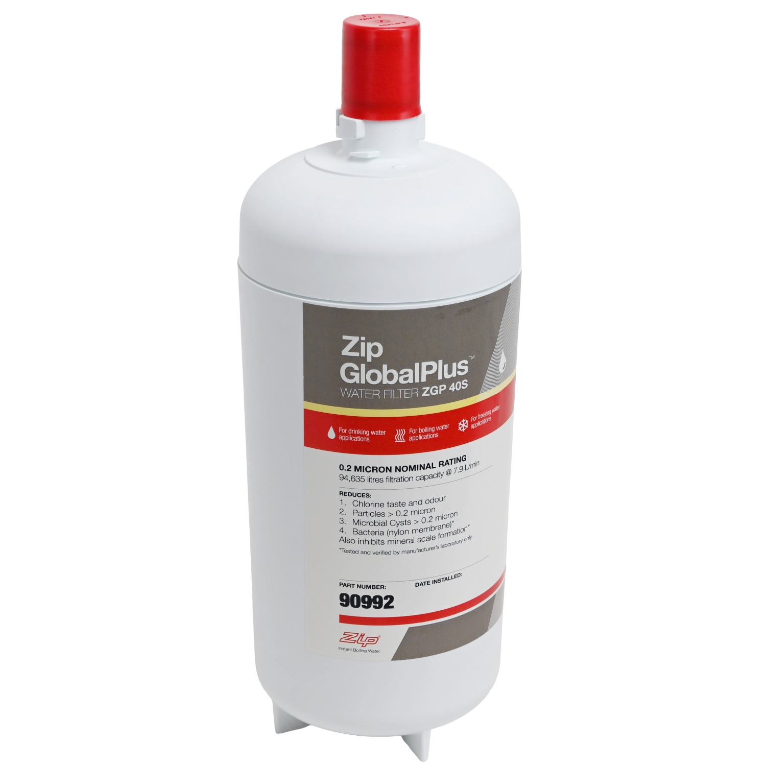 Genuine ZIP 90992 Global Plus Series 0 point 2 Micron Water Filter ZGP 40S 1