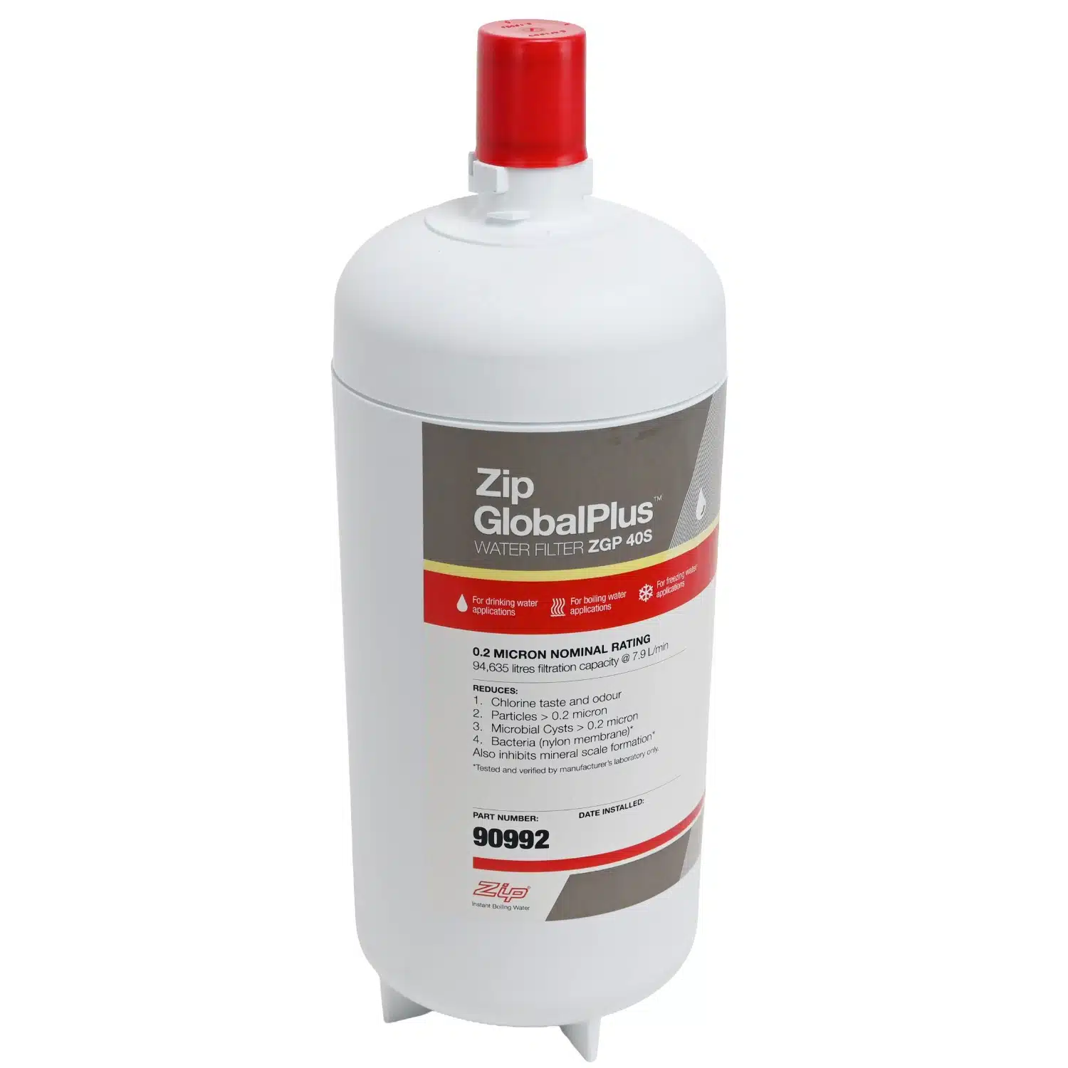 Genuine ZIP 90992 Global Plus Series 0 point 2 Micron Water Filter ZGP 40S 1