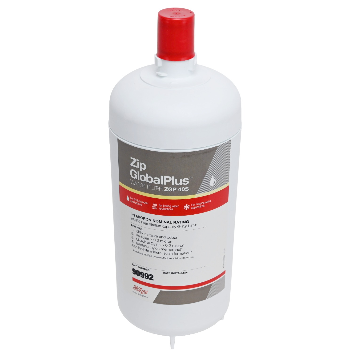 Genuine ZIP 90992 Global Plus Series 0 point 2 Micron Water Filter ZGP 40S 1