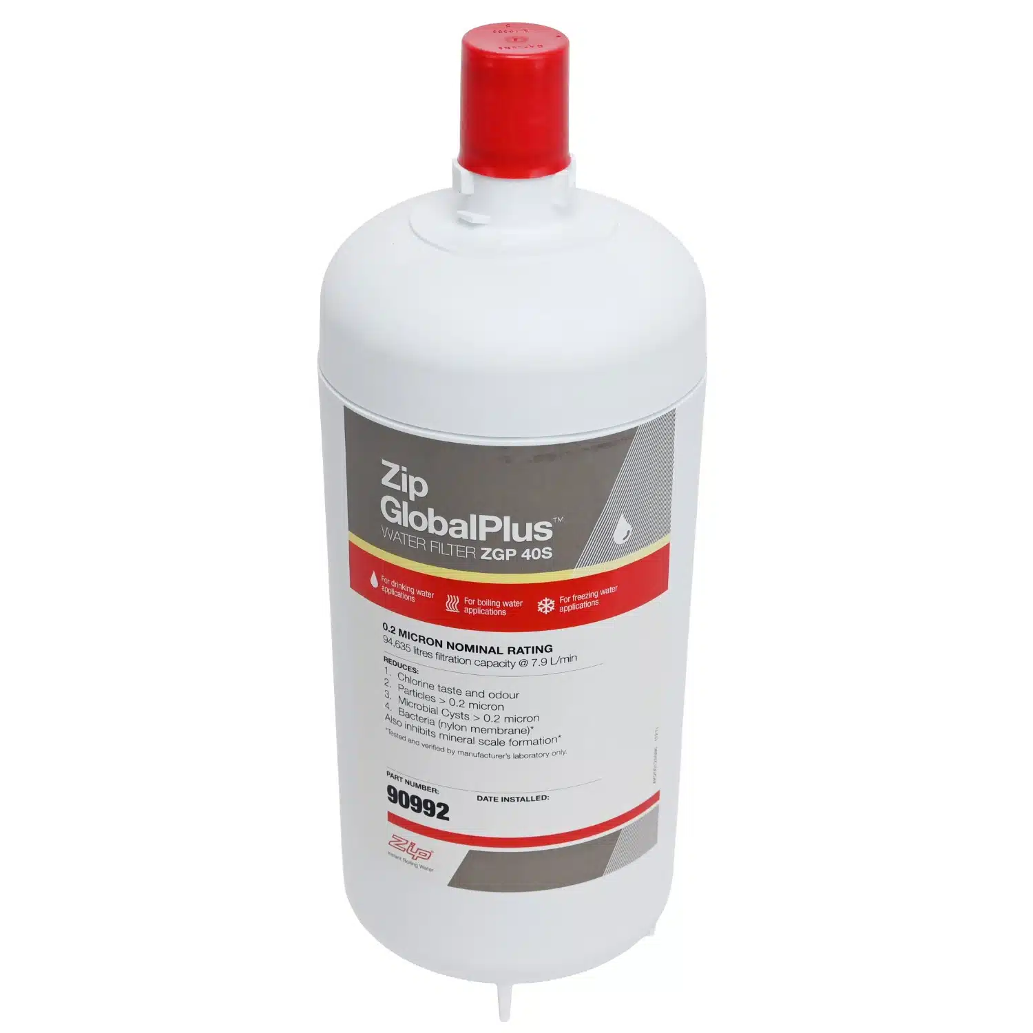 Genuine ZIP 90992 Global Plus Series 0 point 2 Micron Water Filter ZGP 40S 1
