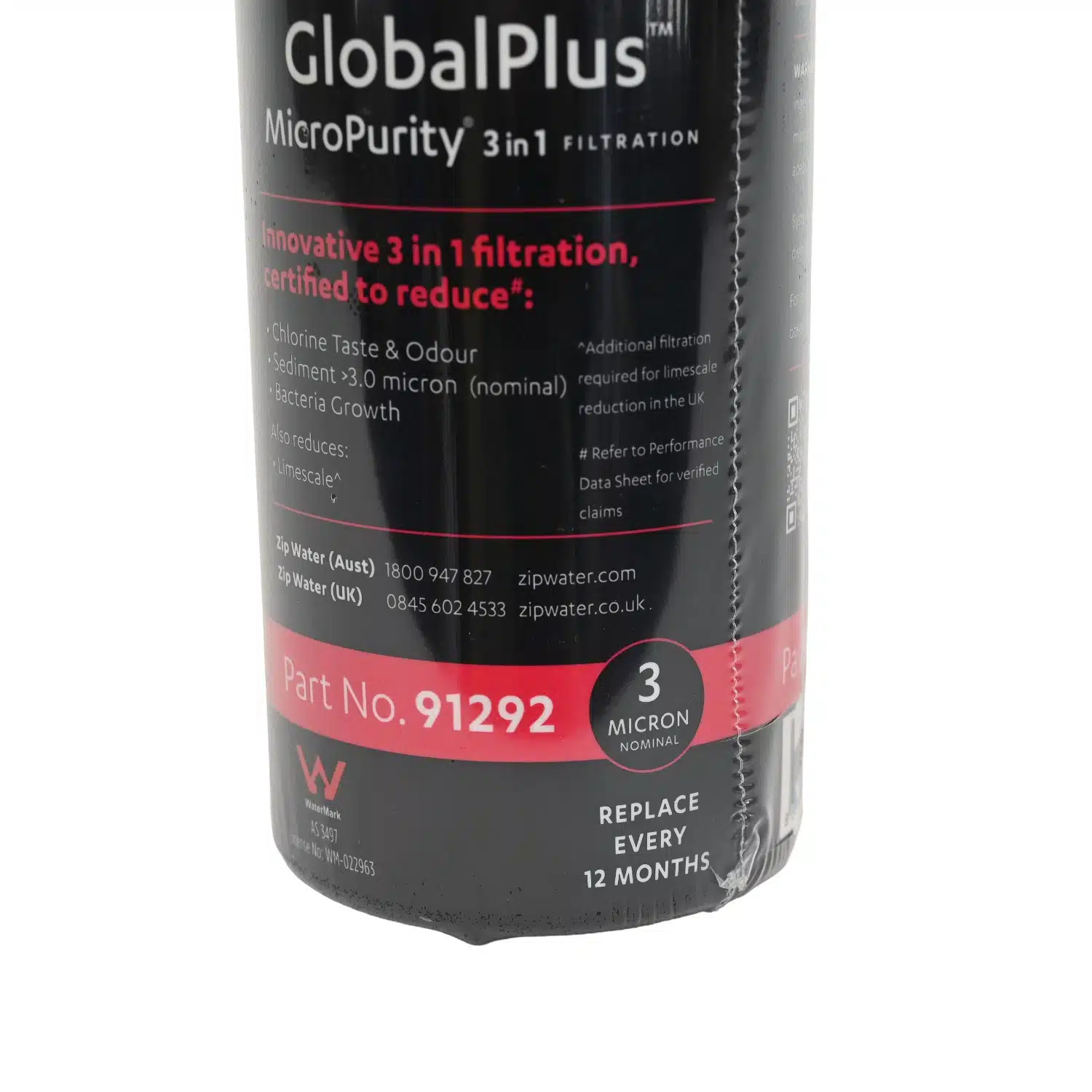 Genuine ZIP 91292 Water Filter 3 Micron