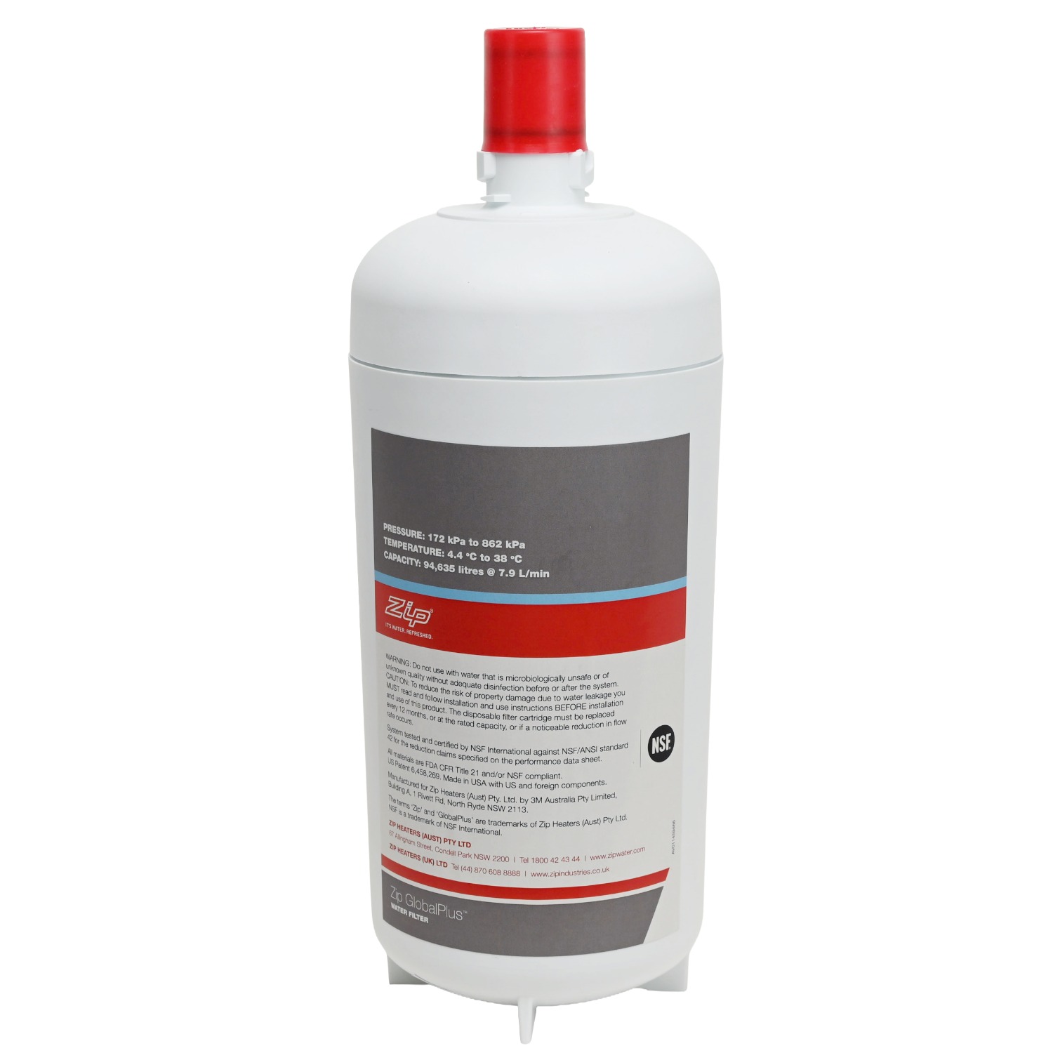 Genuine ZIP 92319 Global Plus Series 3 Micron Water Filter ZGP 45S