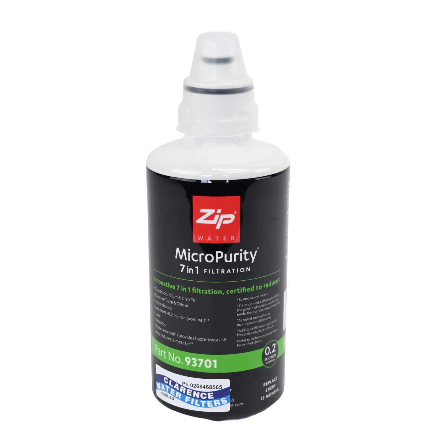 Genuine ZIP 93701 Water Filter zero point 2 microns for ZIP micropurity systems
