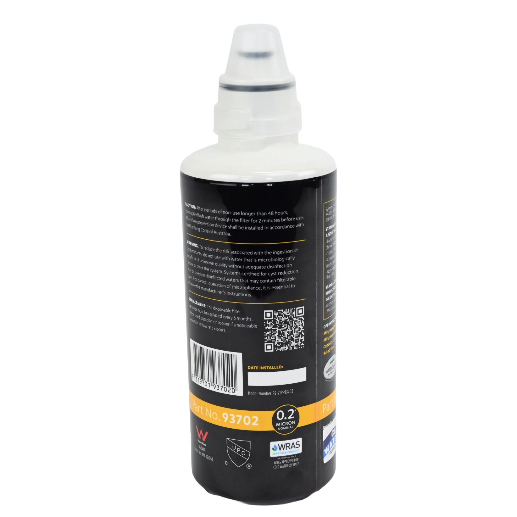Genuine ZIP 93702 Water Filter zero point 2 microns for ZIP micropurity systems