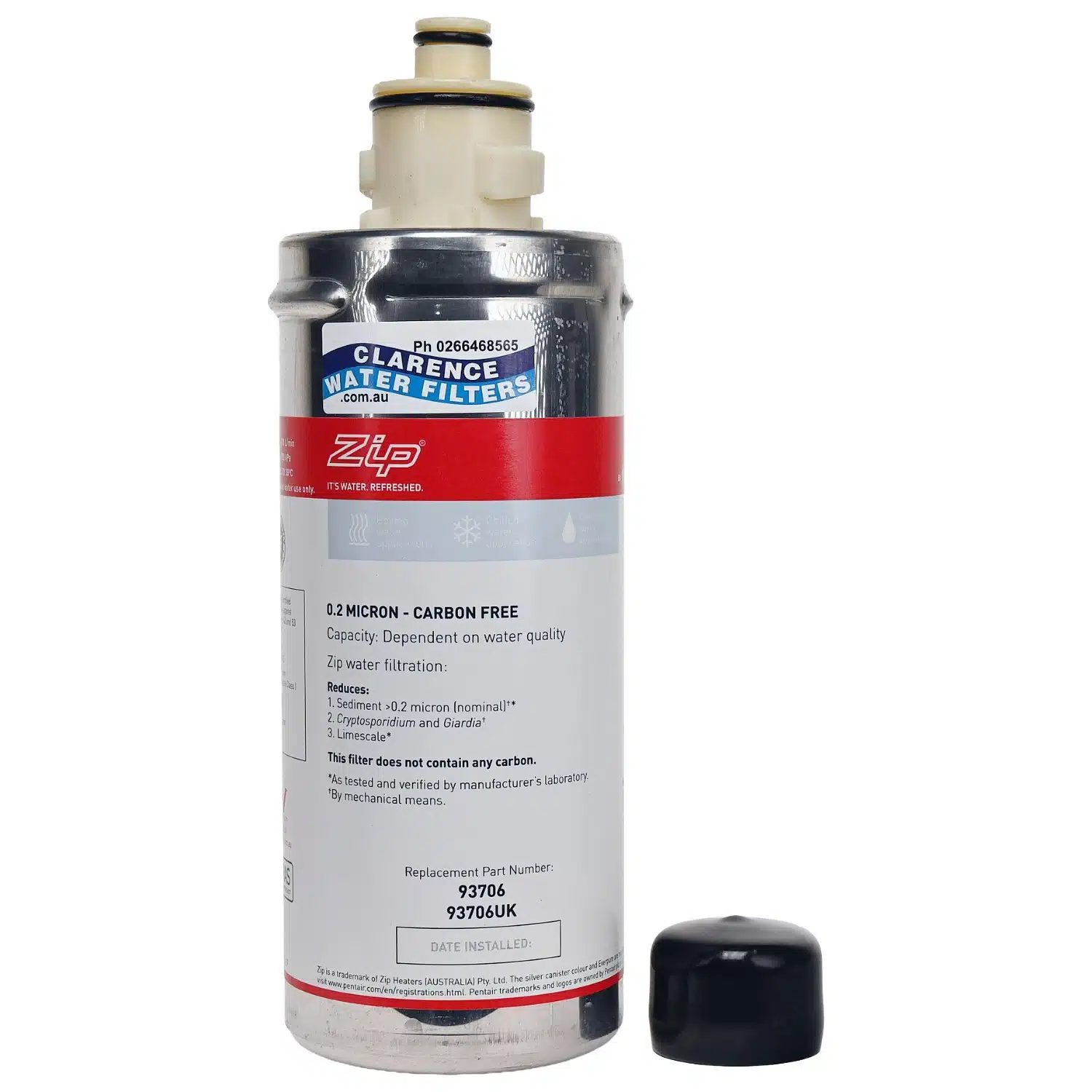 Genuine ZIP 93706 0 point 2 Micron Carbon Free Water Filter 1 point 5Z-CF