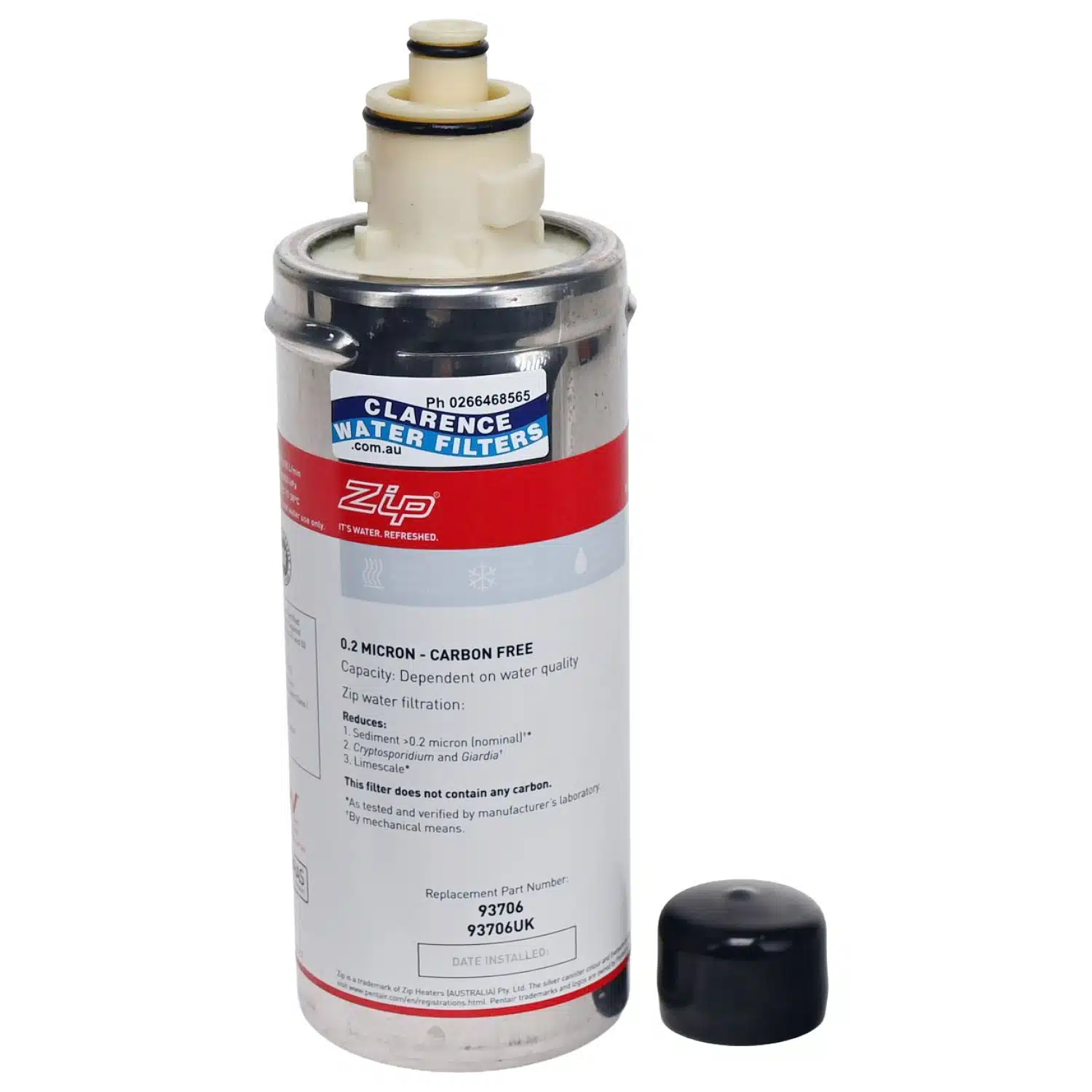 Genuine ZIP 93706 0 point 2 Micron Carbon Free Water Filter 1 point 5Z-CF