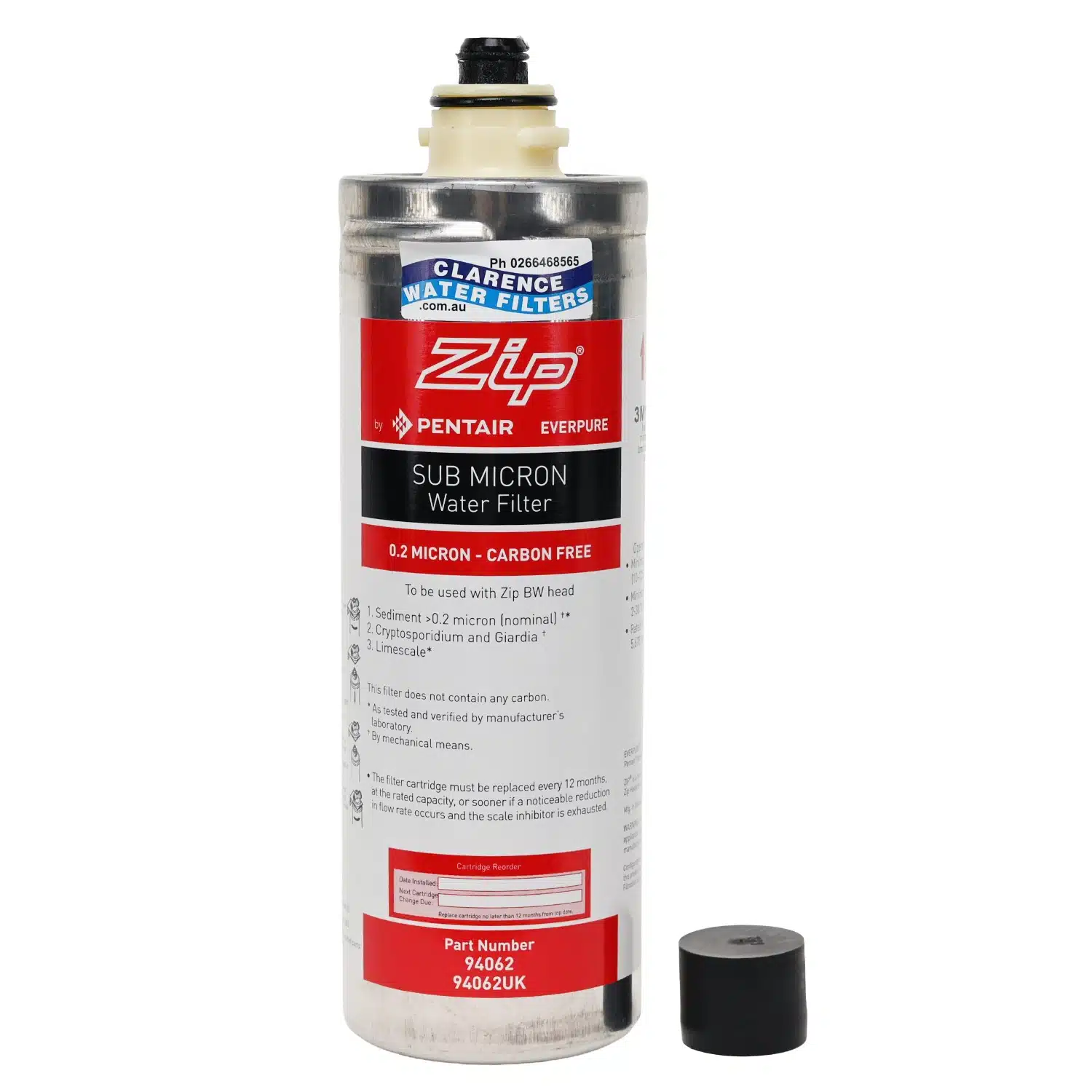 Genuine ZIP 94062 0 point 2 micron carbon free water filter to reduce giardia sediment cryptosporidium and limescale