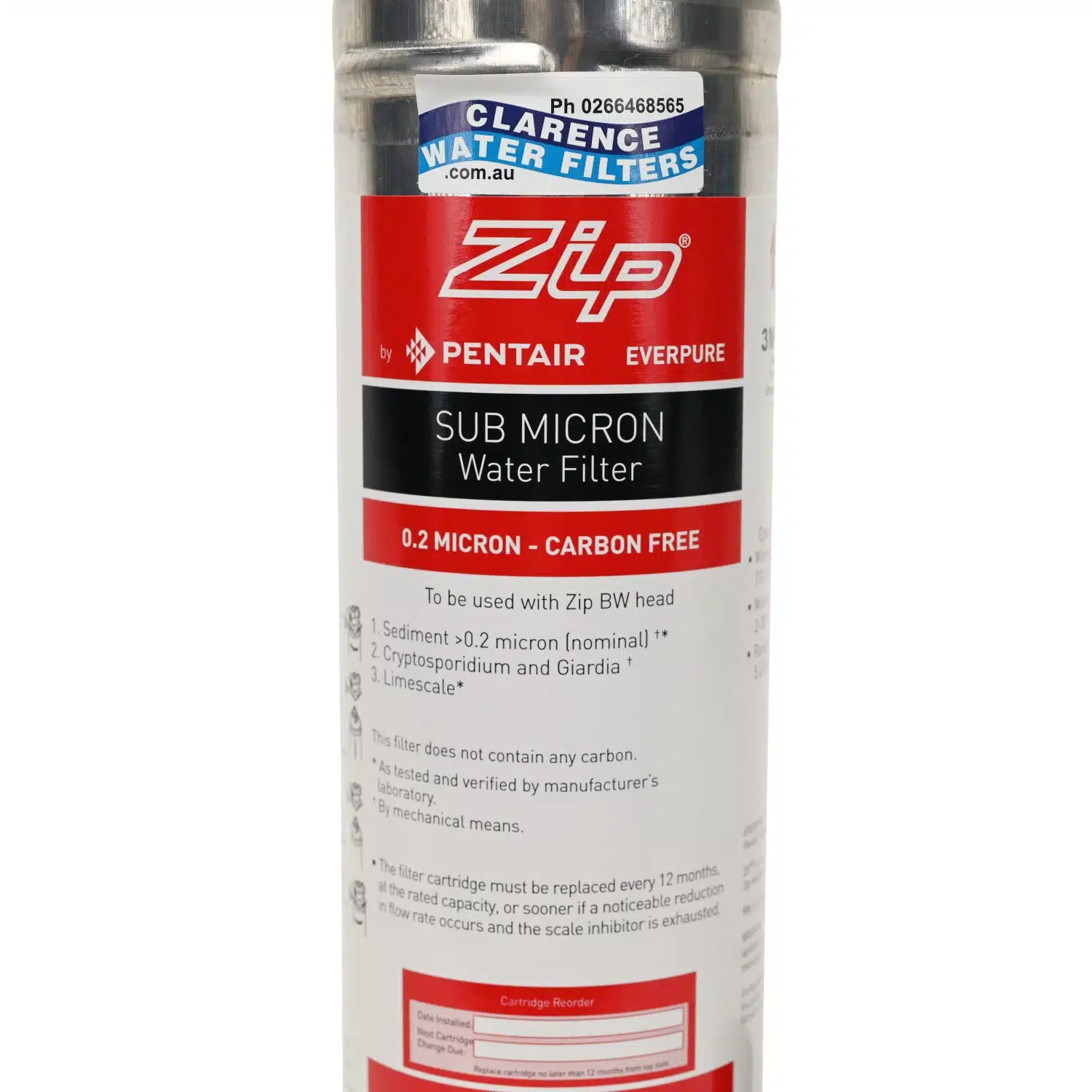 Genuine ZIP 94062 0 point 2 micron carbon free water filter to reduce giardia sediment cryptosporidium and limescale 8