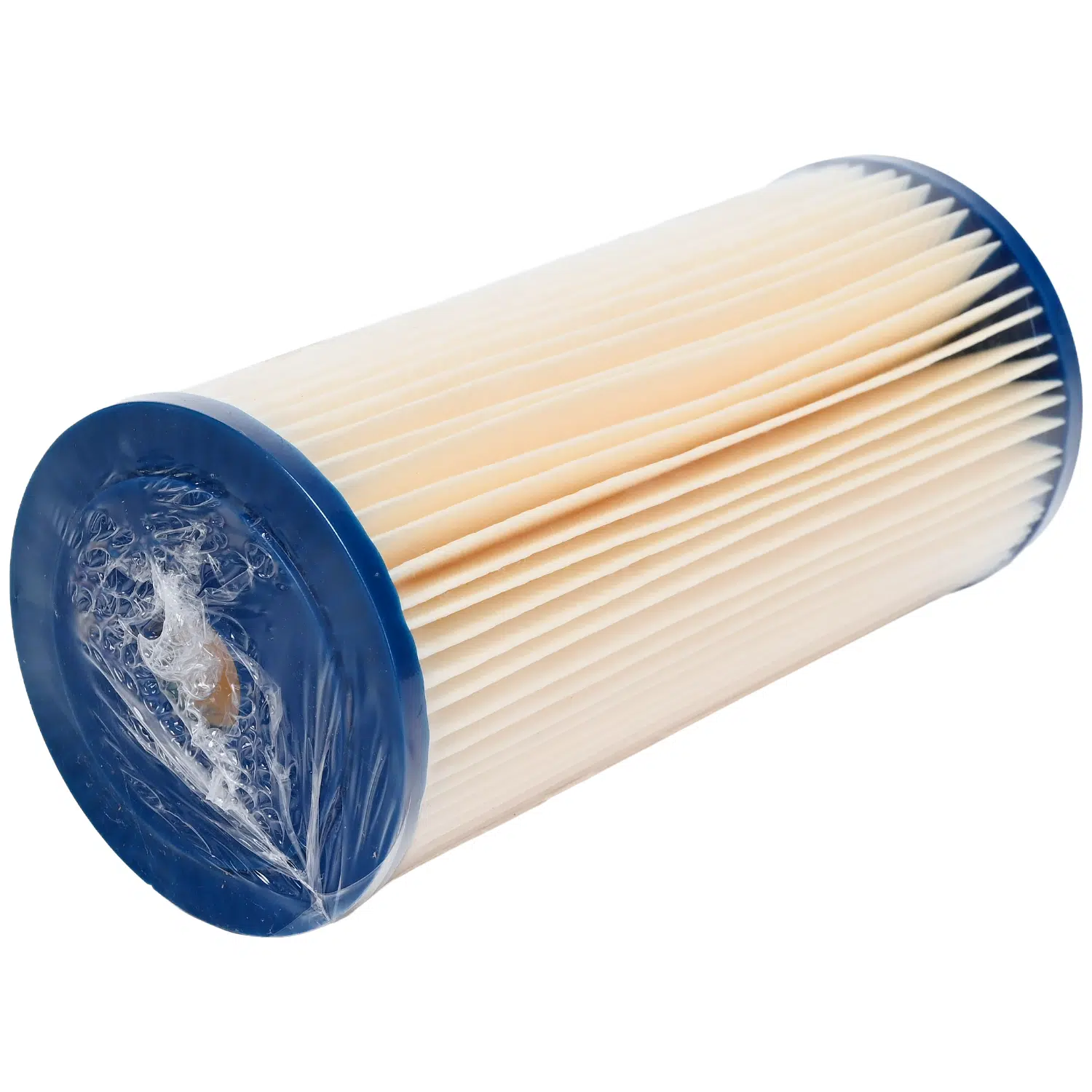 Harmsco Hb 10 50w 1045pw50 Harmsco 10 Inch By 4 Point 5 Inch Pleated Washable Filter 50 Microns Side Angle View