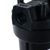 High Performance Filtration 20 inch by 2 point 5 inch Water Filter Housing with 3 quarter inch BSP Ports and black sump