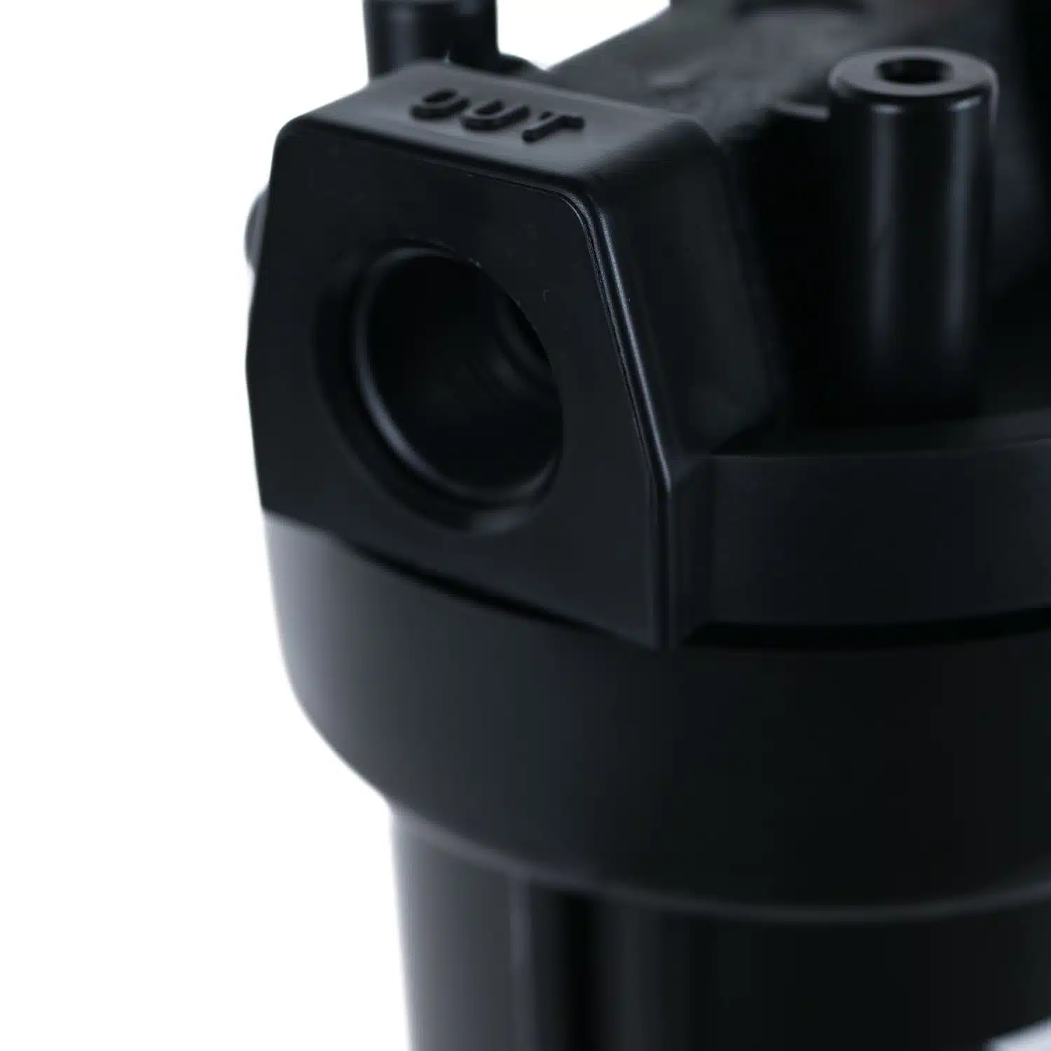 High Performance Filtration 20 inch by 2 point 5 inch Water Filter Housing with 3 quarter inch BSP Ports and black sump