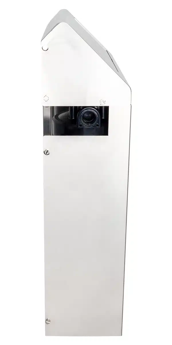 High Performance Filtration HPF-UV Twin Filter and UV Steriliser All in one system enclosed in stainless steel housing left hand view