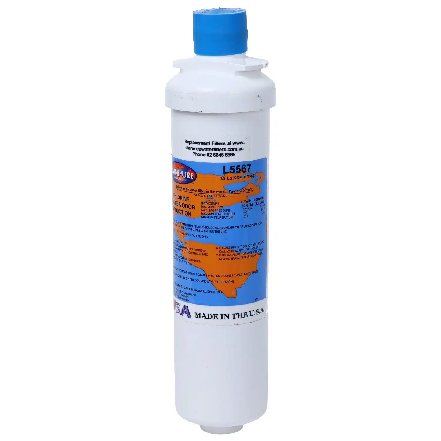 L5567 Omnipure 5 micron replacement water filter half lb of GAC KDF Media