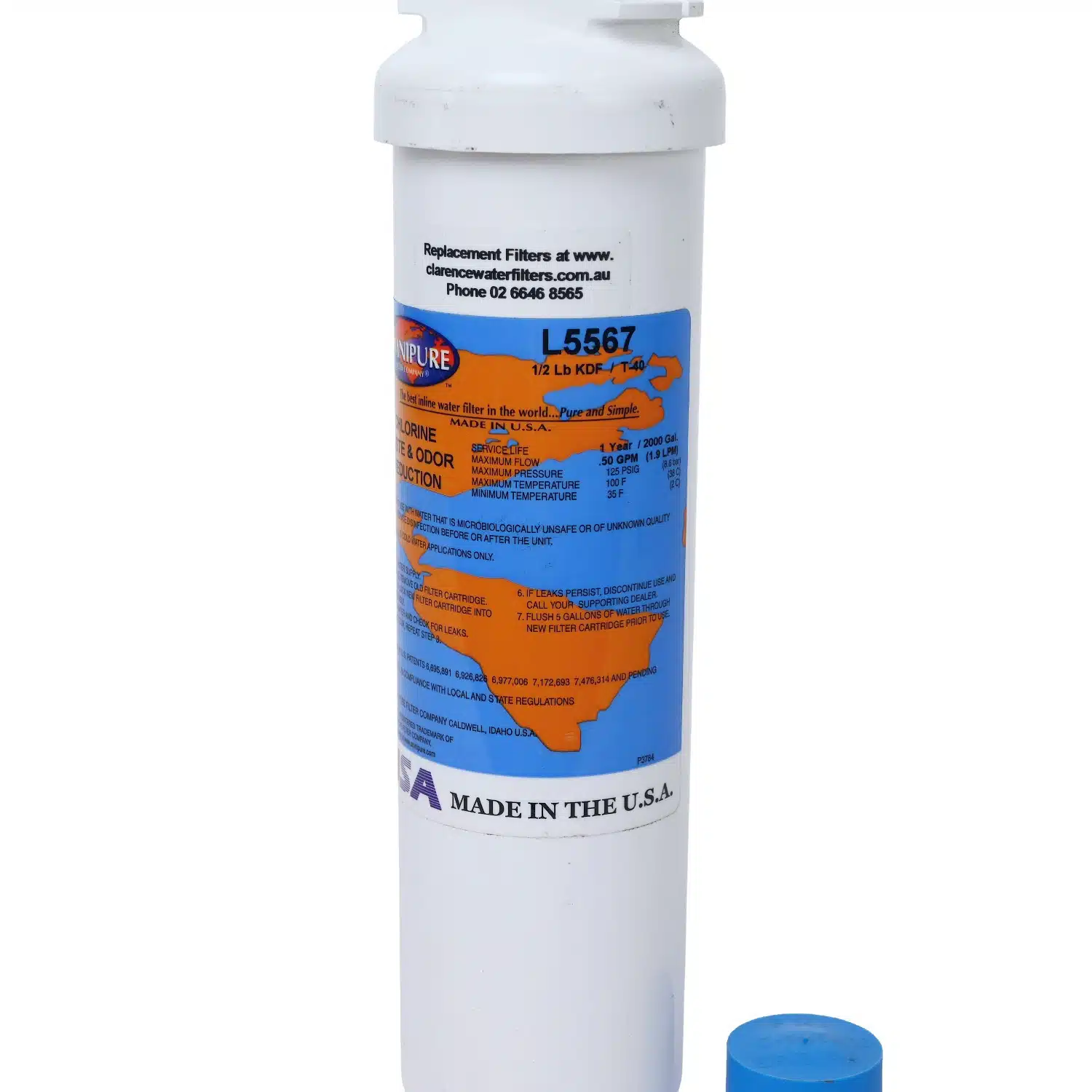 L5567 Omnipure 5 micron replacement water filter half lb of GAC KDF Media