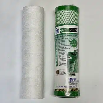 Budget 10" x 2.5" 10 Micron Sediment & 10" x 2.5" 5 Micron Carbon Block Filter Set ideal for Town Water