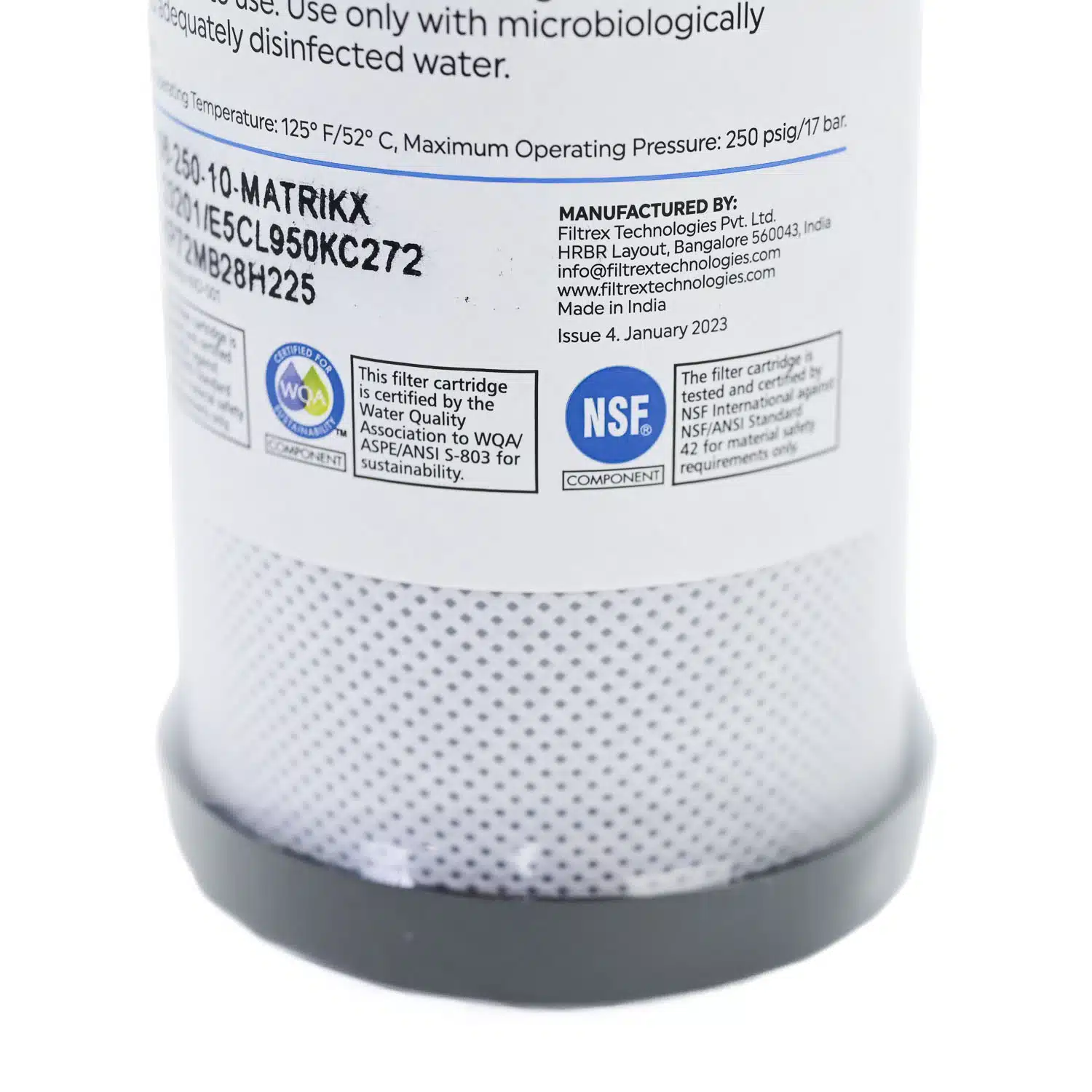 Matrikx PB1-PFAS Carbon Block Water Filter VOC, PFAS, Chloramine Reduction