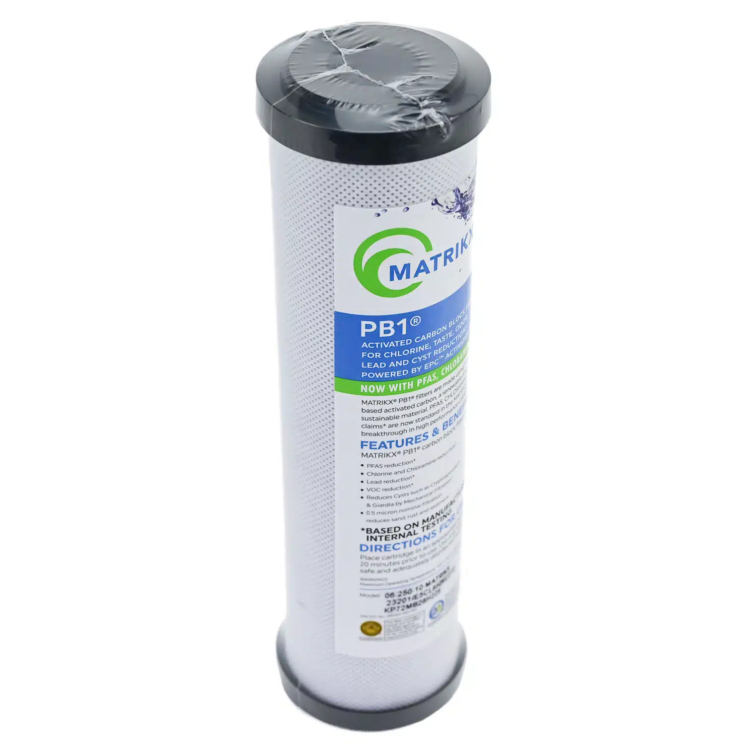 Matrikx PB1-PFAS Carbon Block Water Filter VOC, PFAS, Chloramine Reduction