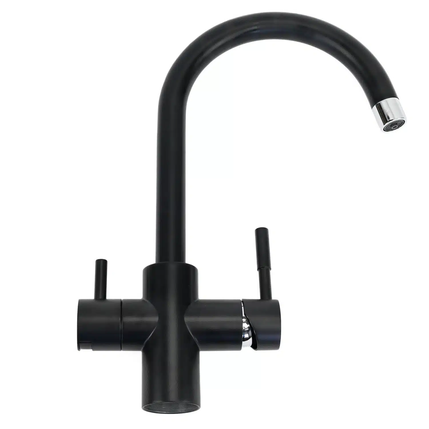 Matte Black 3 Way Mixer Tap For Filtered Water
