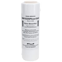 OM1025PHOSGAC 10 inch by 2 point 5 inch Water Filter containing granular activated carbon and polyphopshate for scale reduction rated at 5 microns