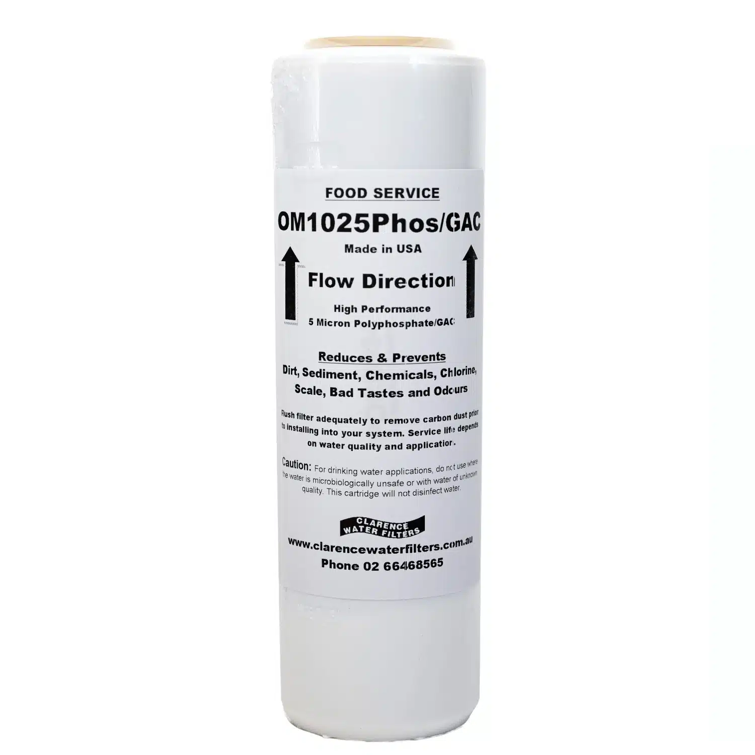 OM1025Phos_GAC Food Service Polyphosphate & Carbon Triple Action Filter