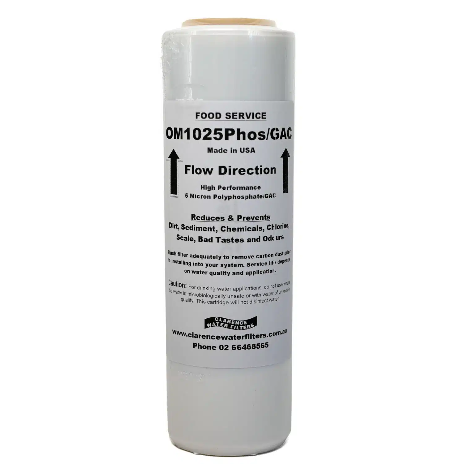 OM1025Phos_GAC Food Service Polyphosphate & Carbon Triple Action Filter