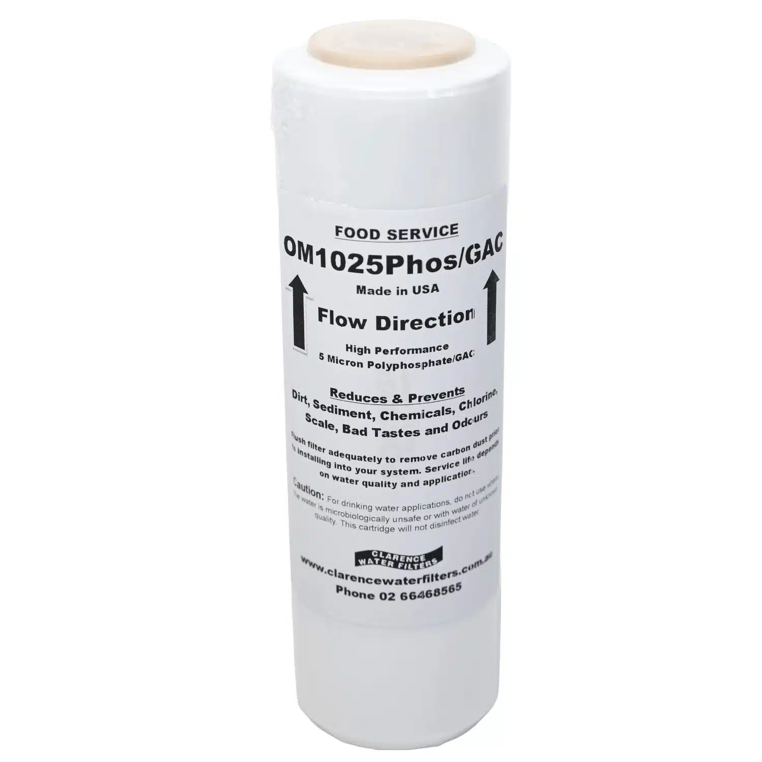 OM1025Phos_GAC Food Service Polyphosphate & Carbon Triple Action Filter